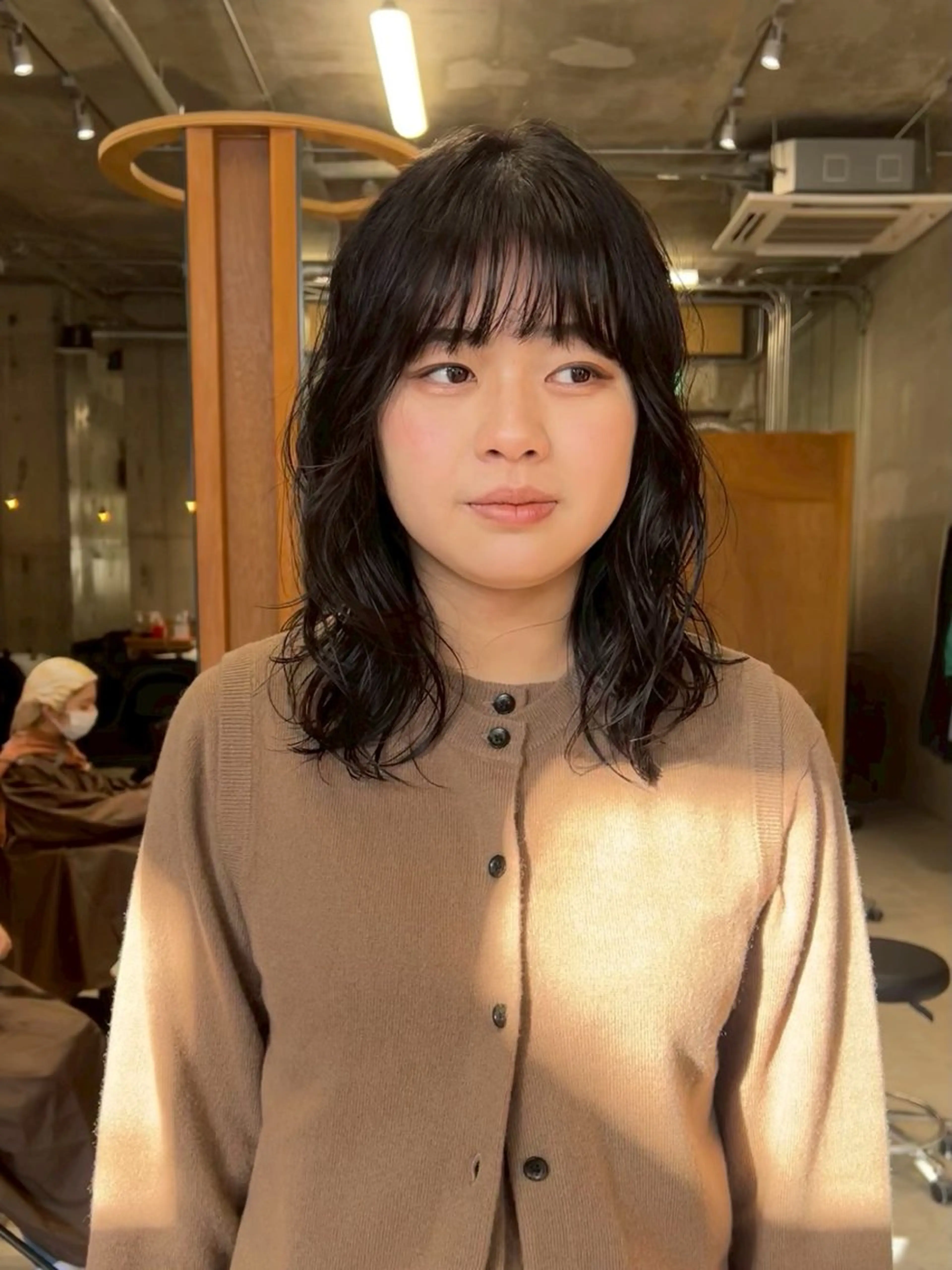 ミディアム パーマ 瑠己杏(るきあ) : ボブ/メイドカラーのヘアスタイル