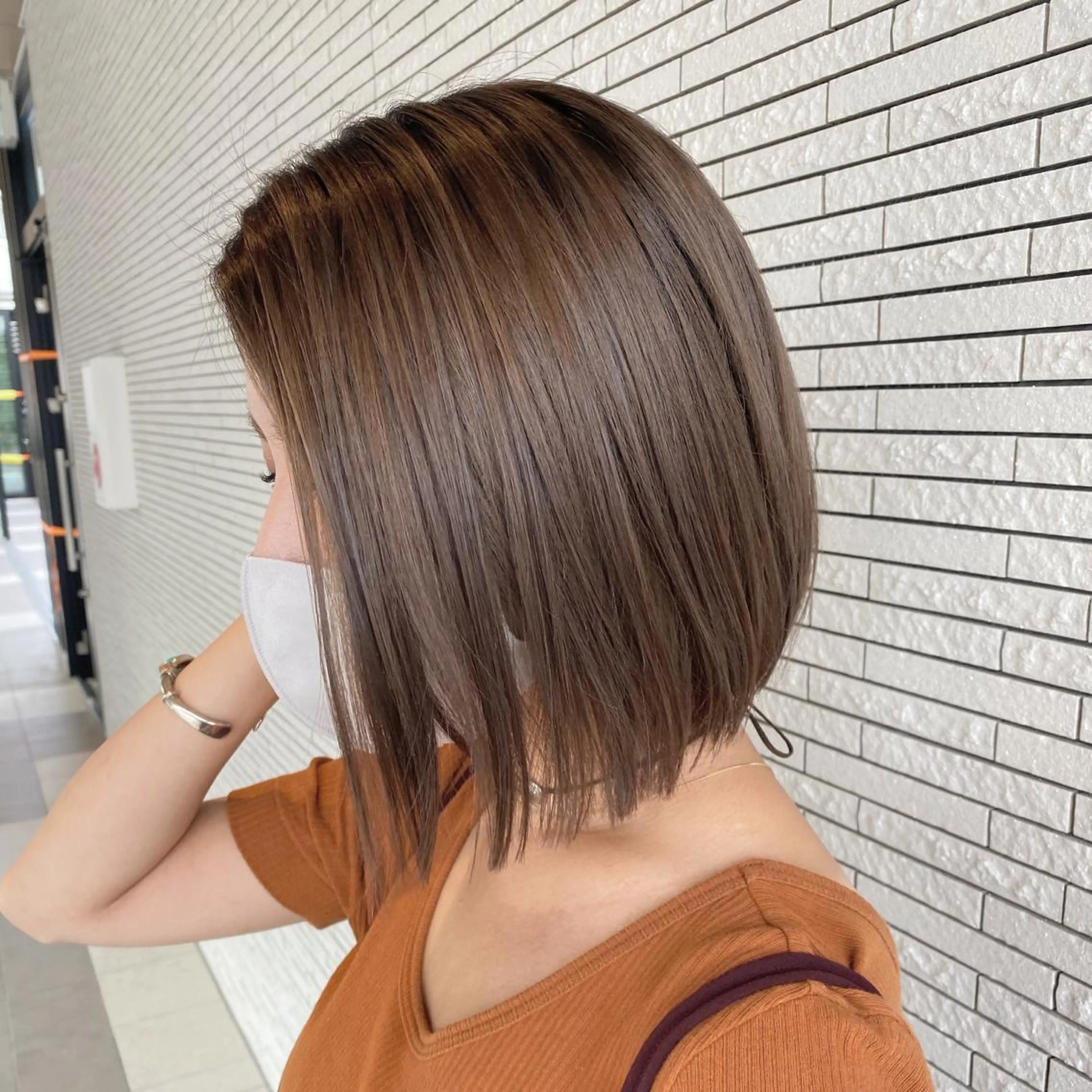 ミディアム チョコレートブラウン 天神/透明感カラー ツヤ髪/nonokaのヘアスタイル