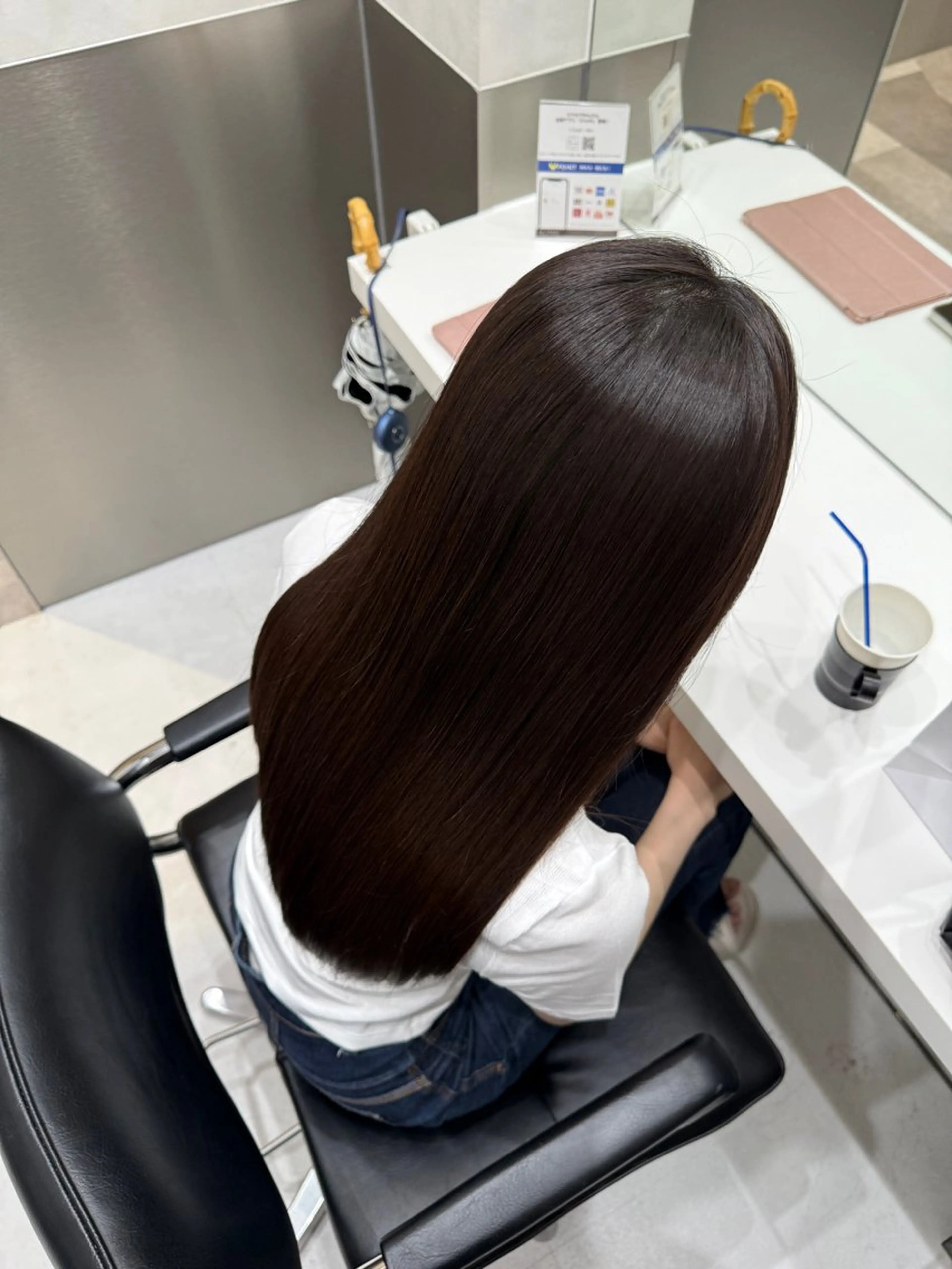 セミロング 縮毛矯正 トリートメント 縮毛矯正クロスパーマ 益子達也のヘアスタイル