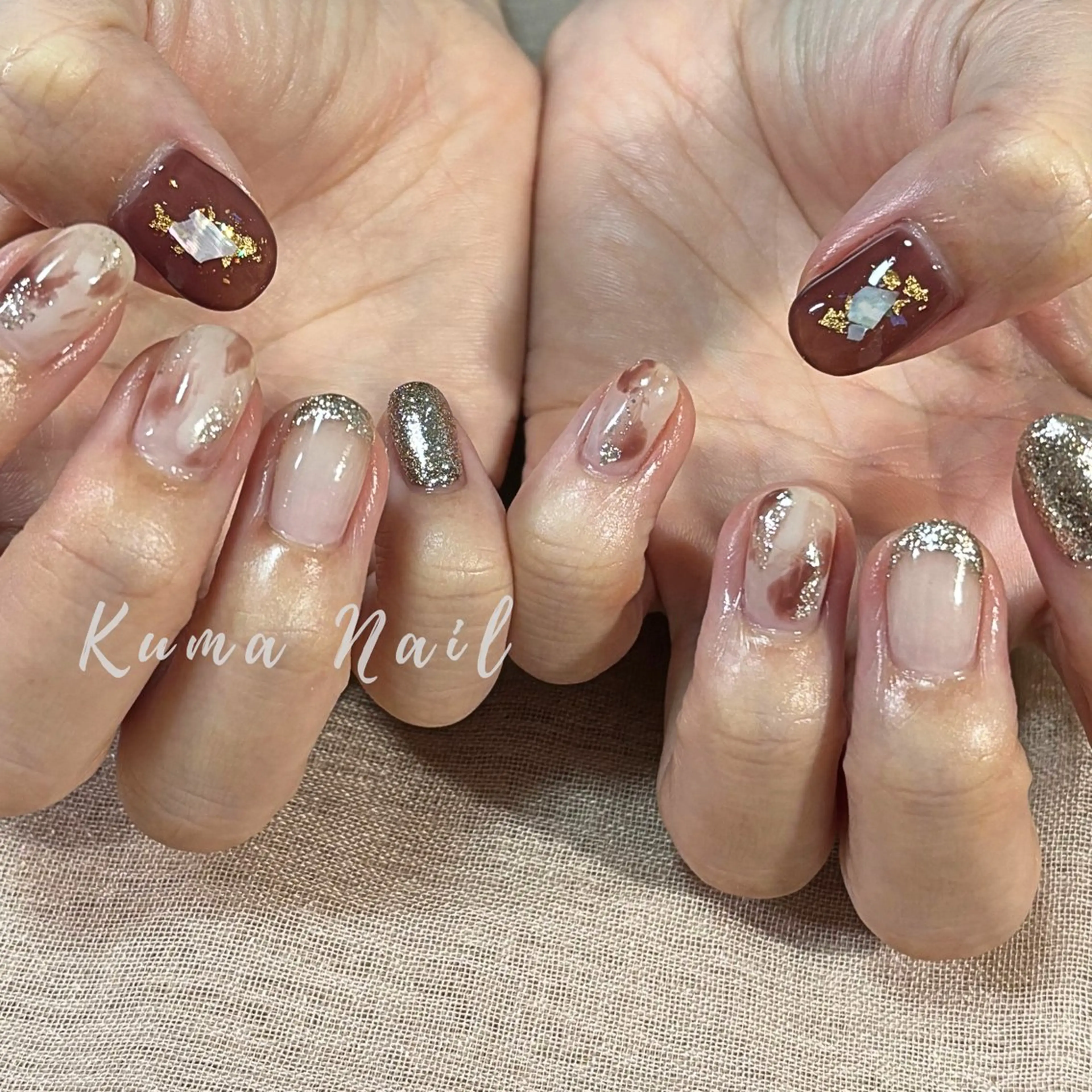 ネイル ニュアンスネイル ハンドネイル Private salon Kuma Nail.所属・藤が丘ネイル Kuma Nailのネイルデザイン