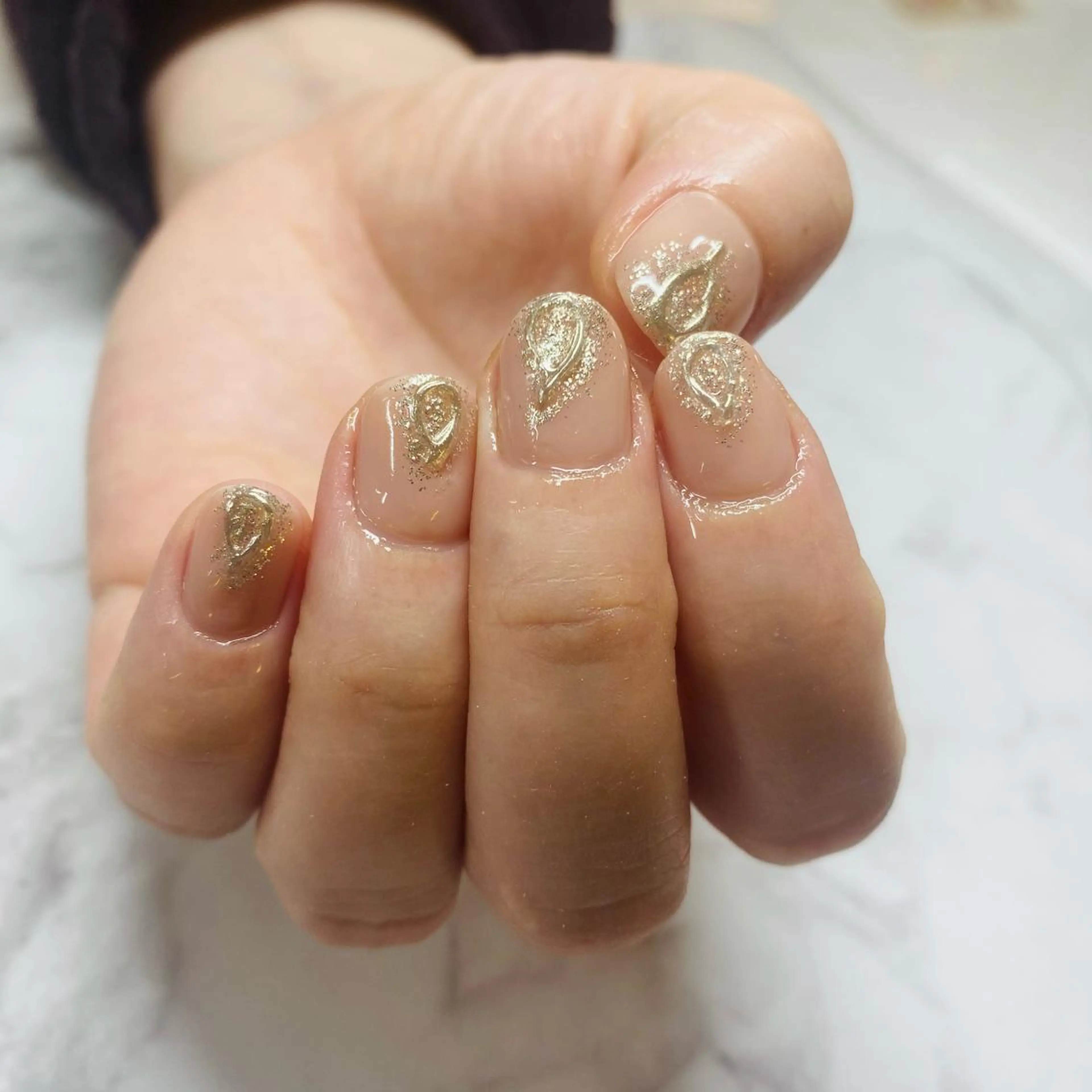 ショート ネイル ニュアンスネイル シンプルネイル GLADnail nuanceのネイルデザイン