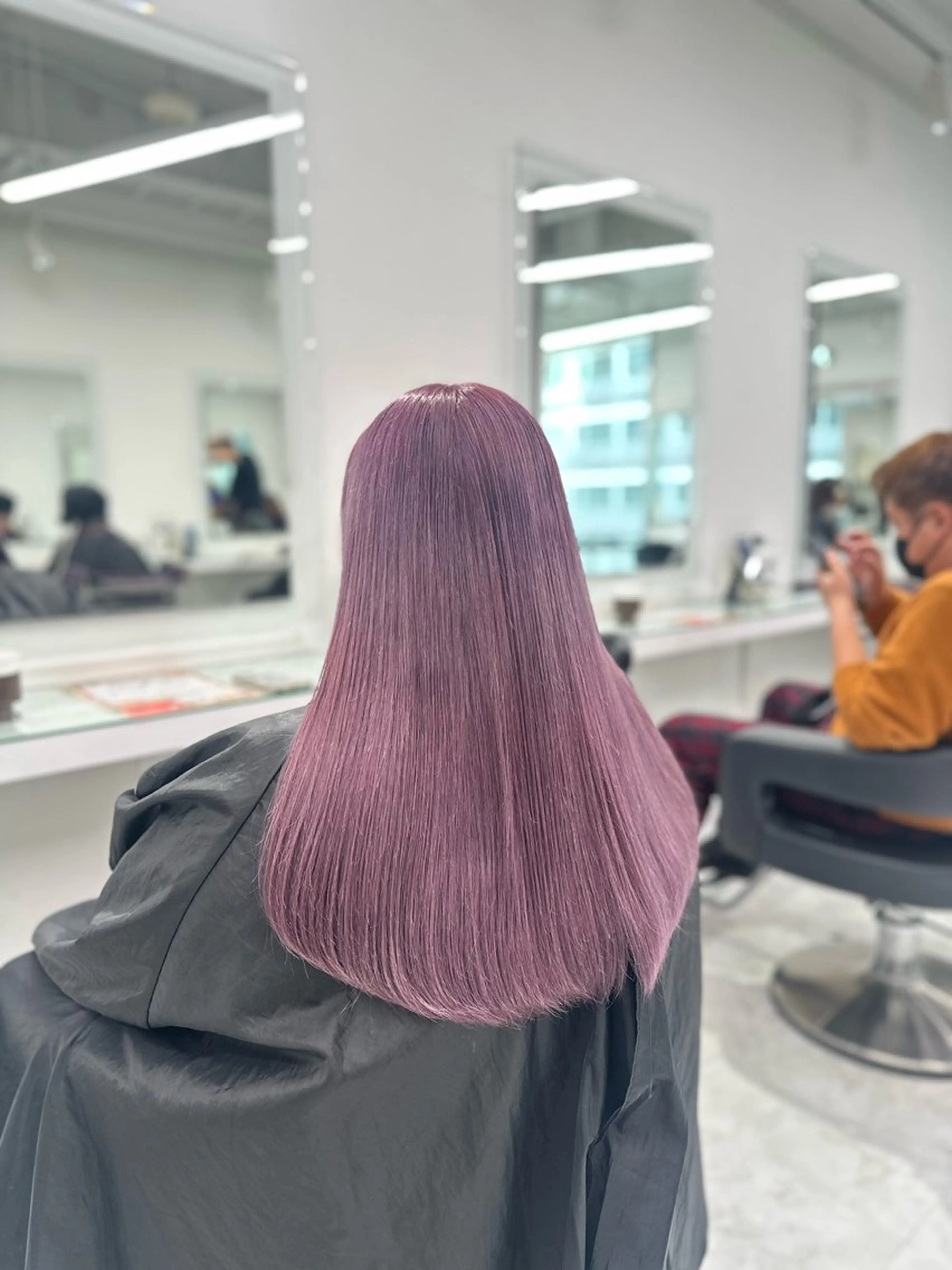 セミロング カラー ヘアカラー トリートメント ヘッドスパ ヘアセット ❄最強かわいいカラー ❄️MINA❄️のヘアスタイル