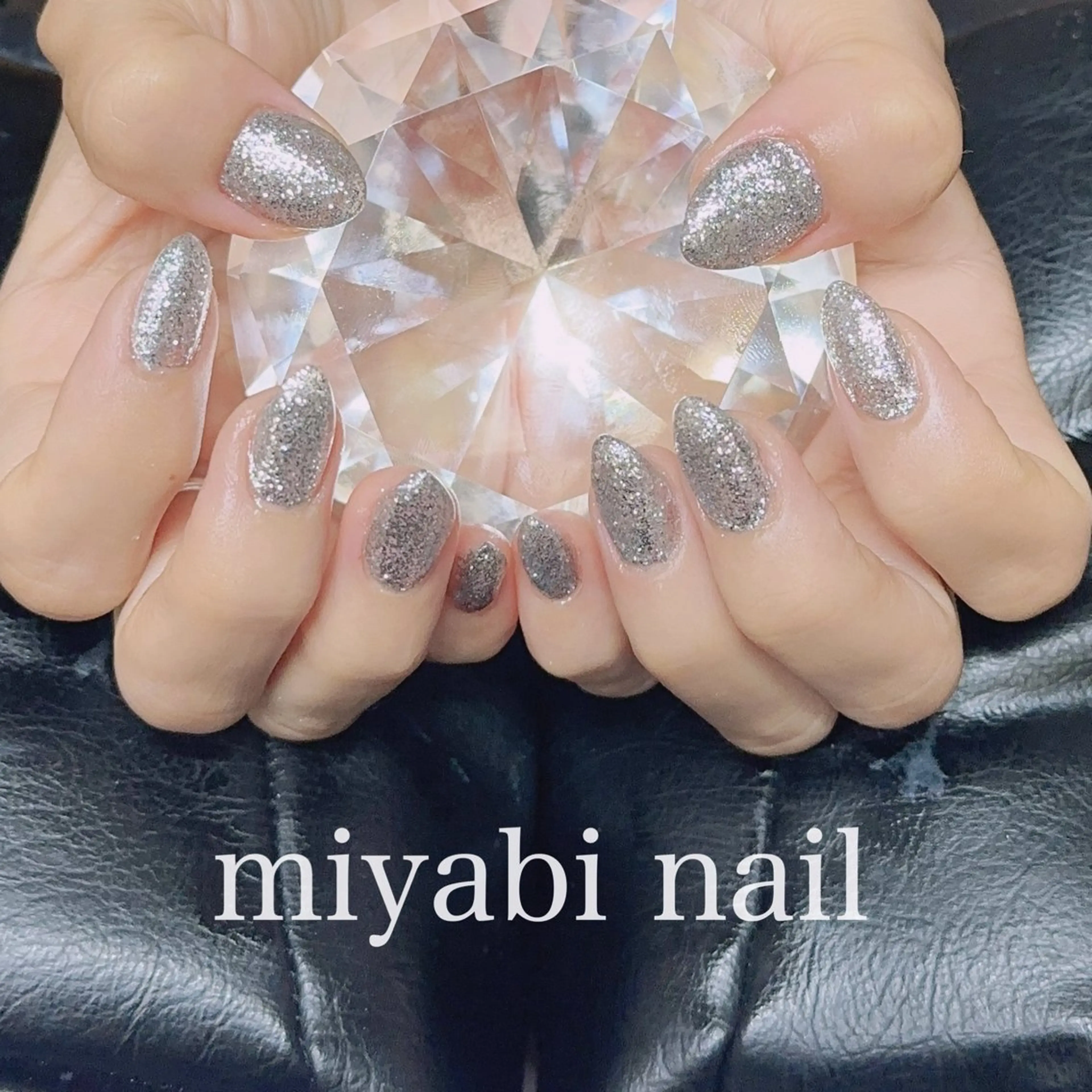 ネイル ジェルネイル キラキラネイル ラメ(グリッター) 持ち込み ワンカラーネイル ハンドネイル miyabi nail 桂川駅近くのネイルデザイン