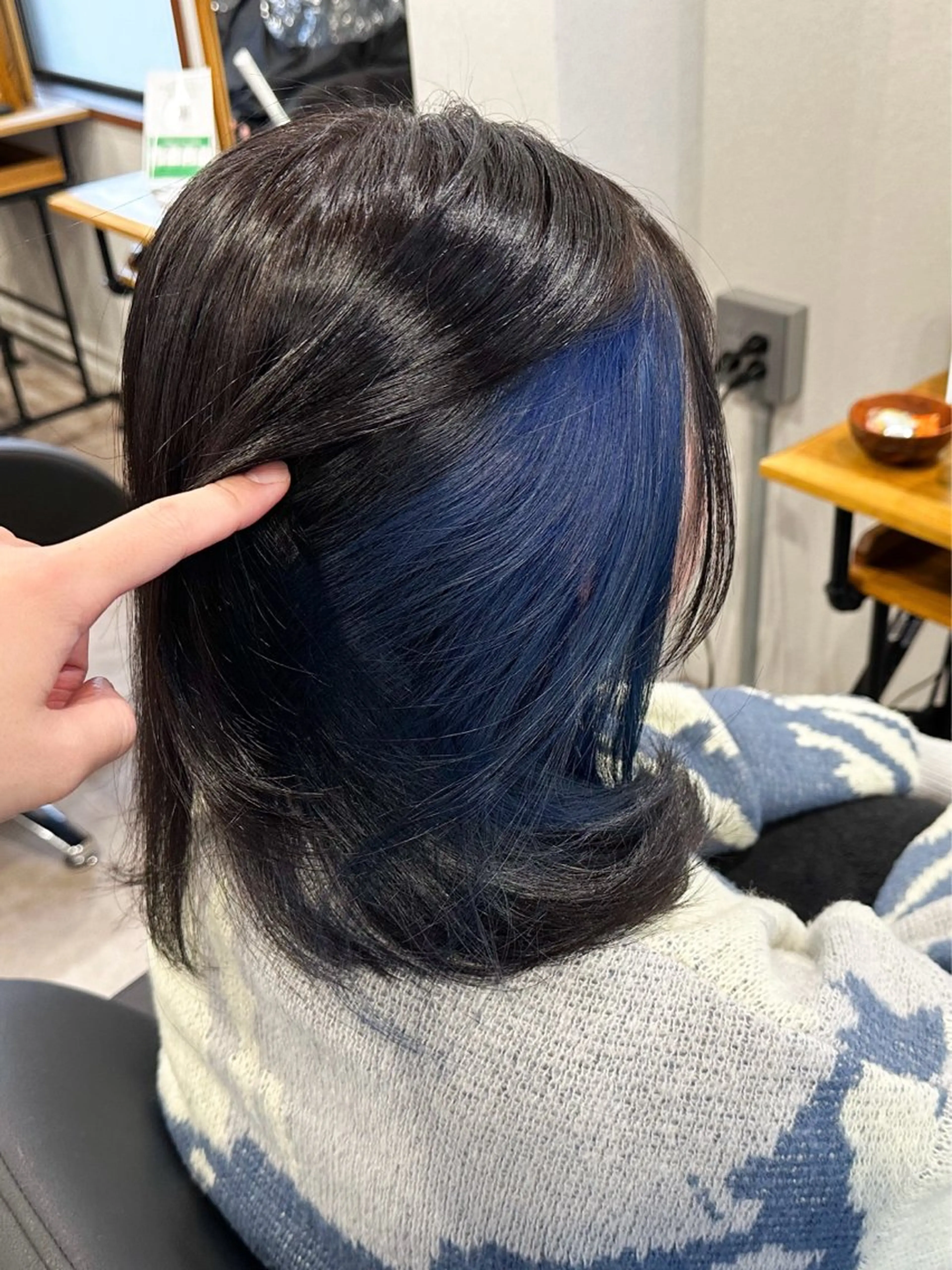 ミディアム カラー ブルーカラー 《髪質改善・縮毛矯正 /ブリーチ》坂本爽のヘアスタイル