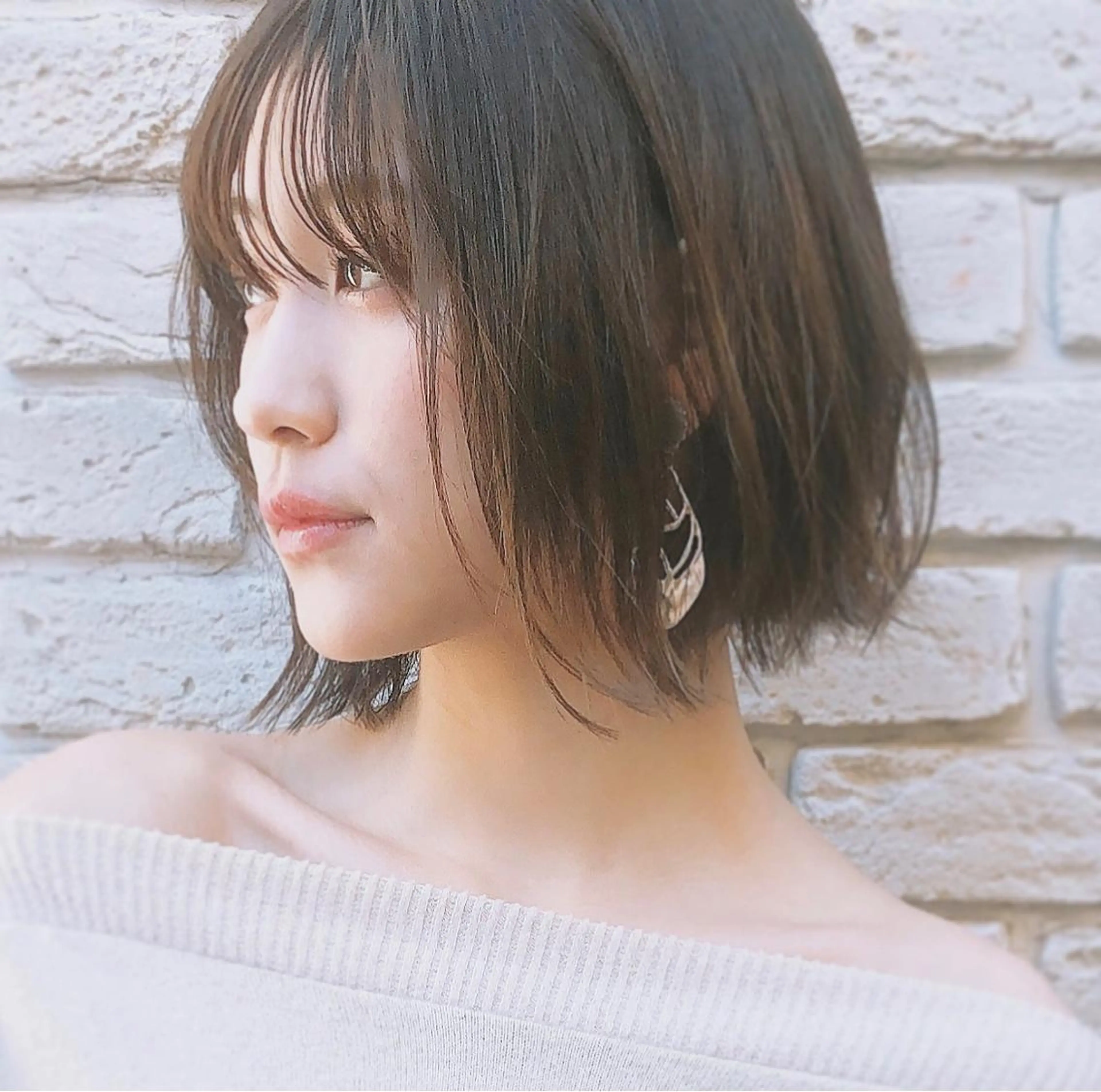 ミディアム カラー モテ前髪 タゴメ シンヤのヘアスタイル