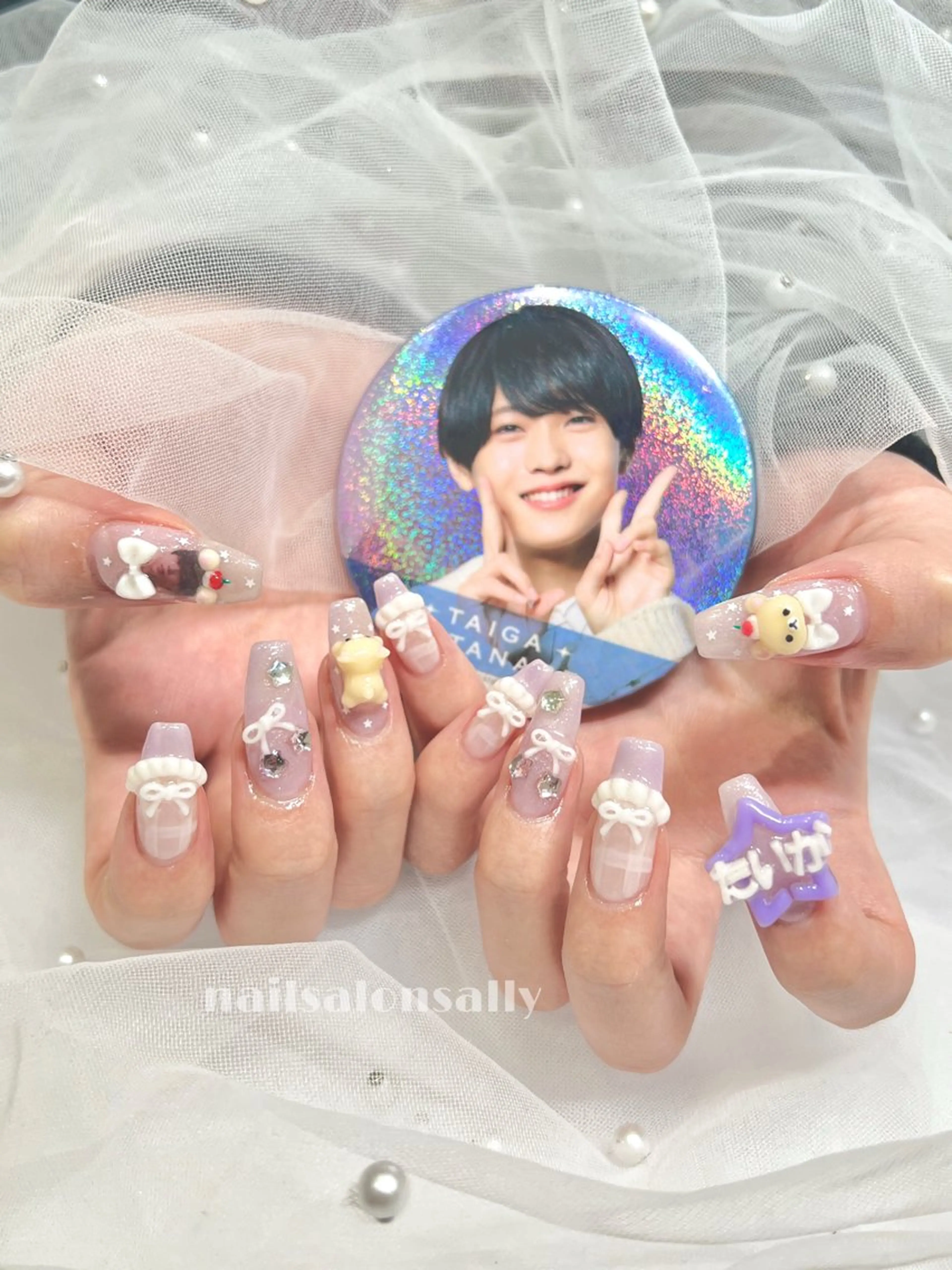 ネイル ハンドネイル 原宿ネイル 推し活/ガーリー/のネイルデザイン