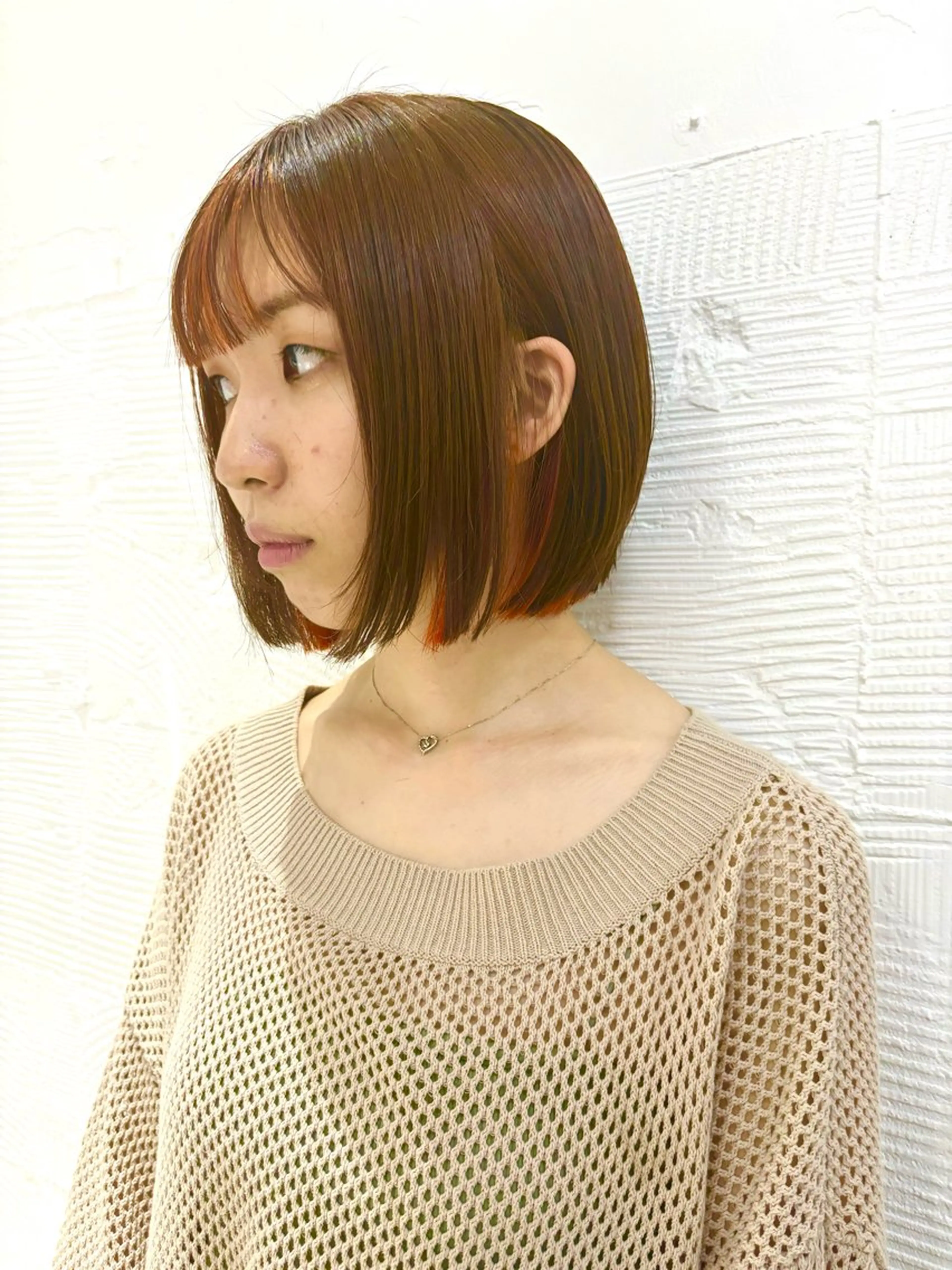 ミディアム カラー ヘアカラー 杉水 葉月のヘアスタイル