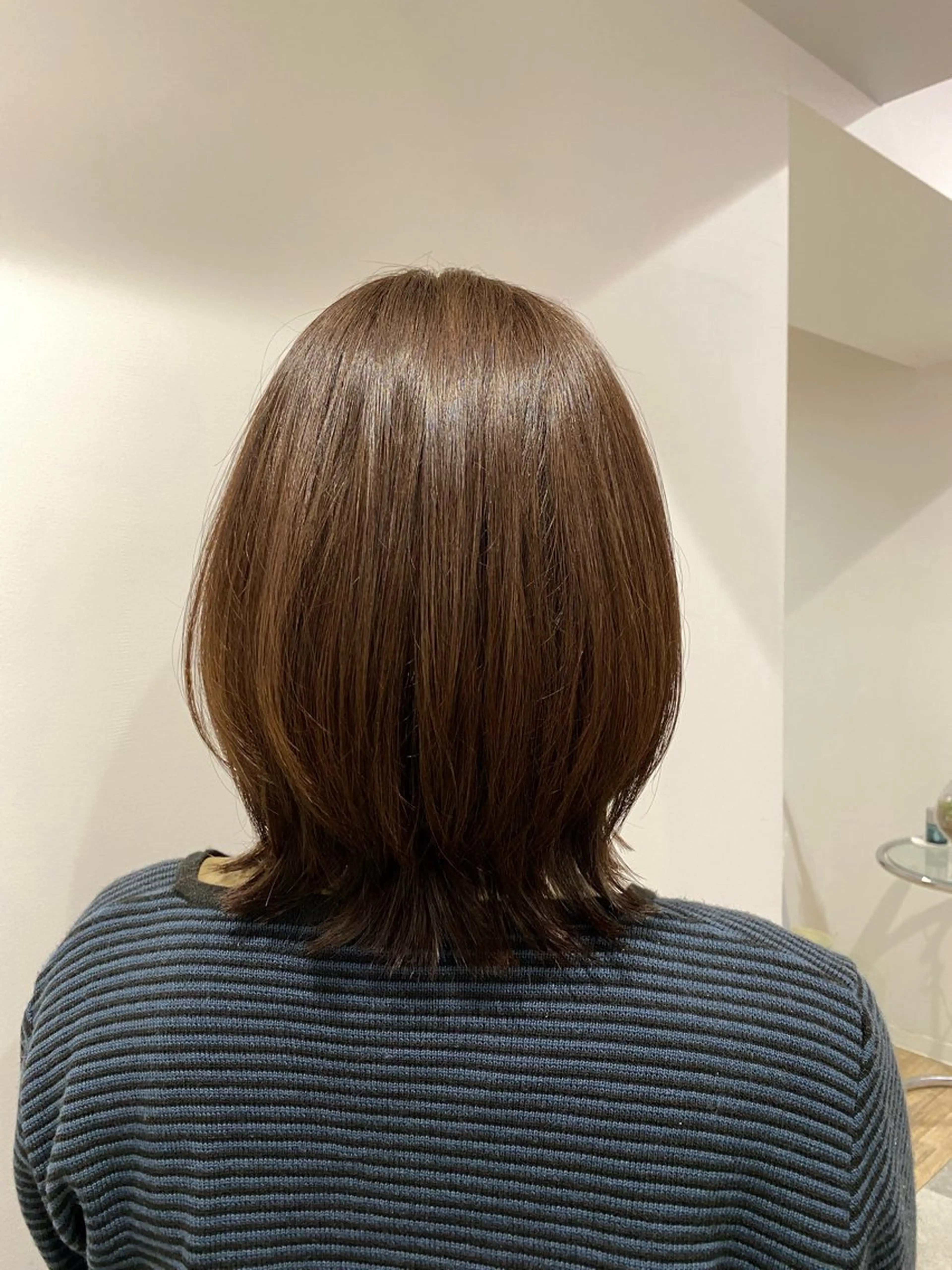 ミディアム ボブレイヤー ボブ レイヤーカット ヘアカラー ゅぃ /韓国風/顔周りのヘアスタイル