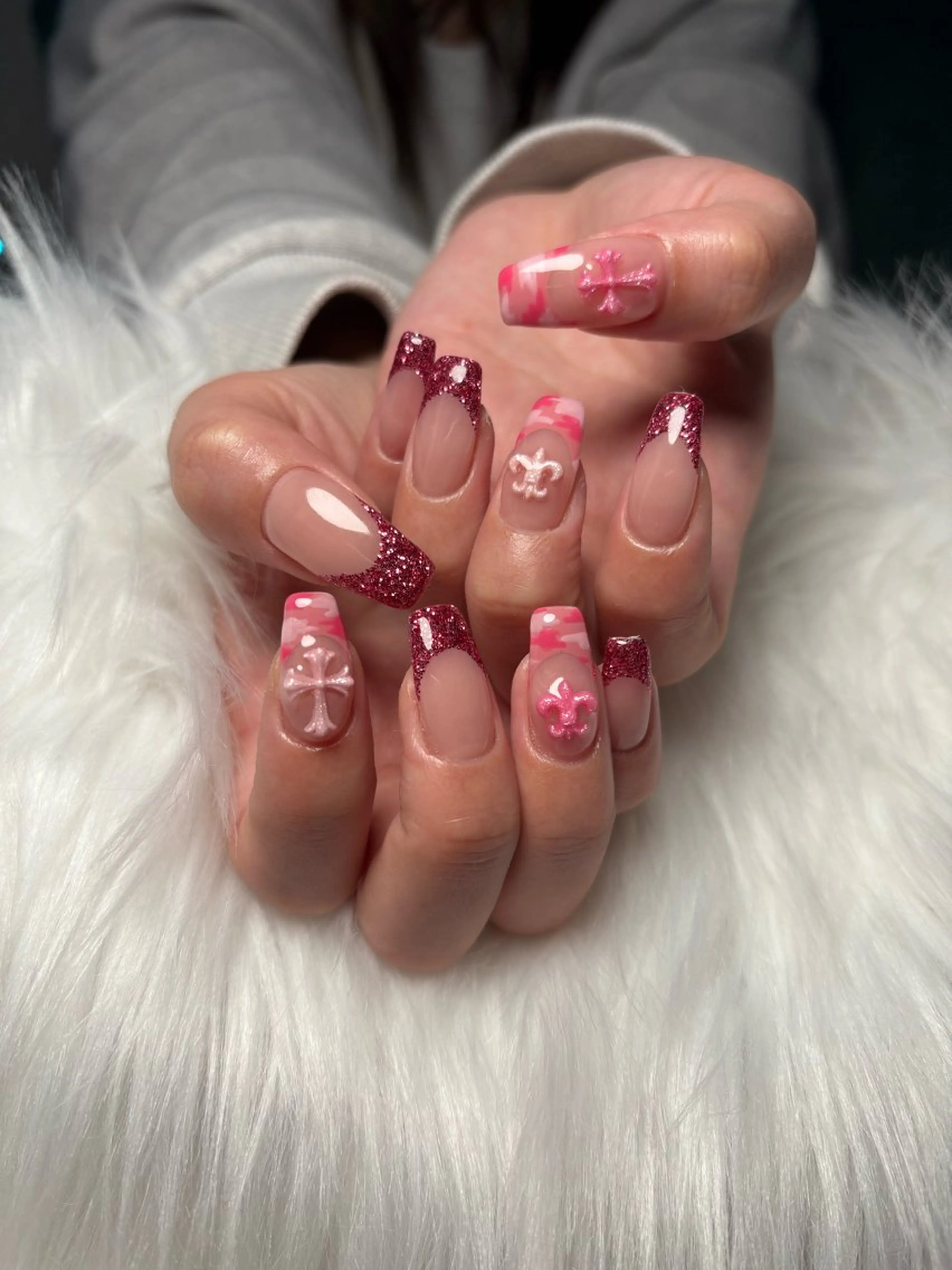 ネイル フレンチネイル ラメ(グリッター) ハンドネイル haac nailsのネイルデザイン