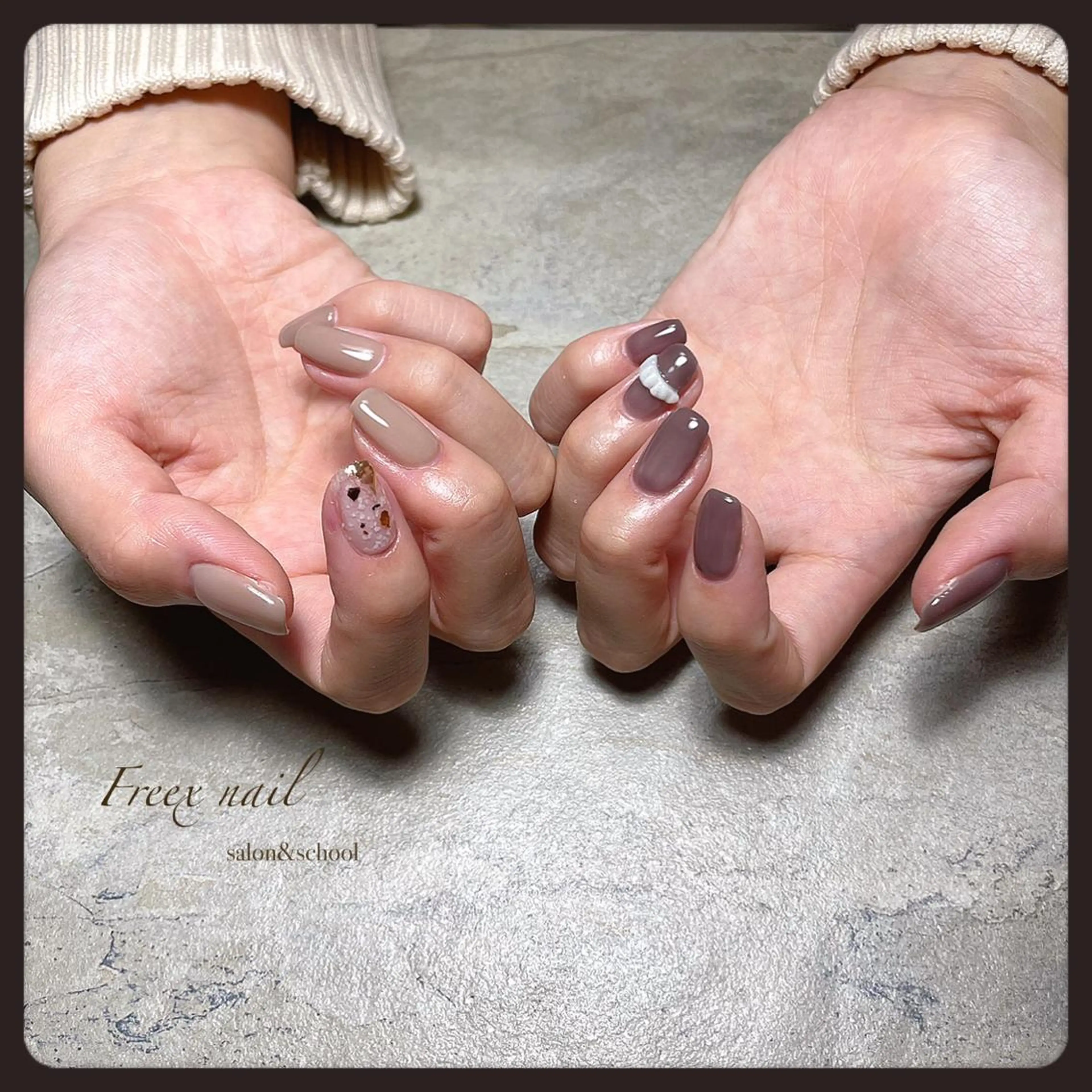 ネイル ハンドネイル ハンドケア freex nail /ニュアンス/個性派のネイルデザイン