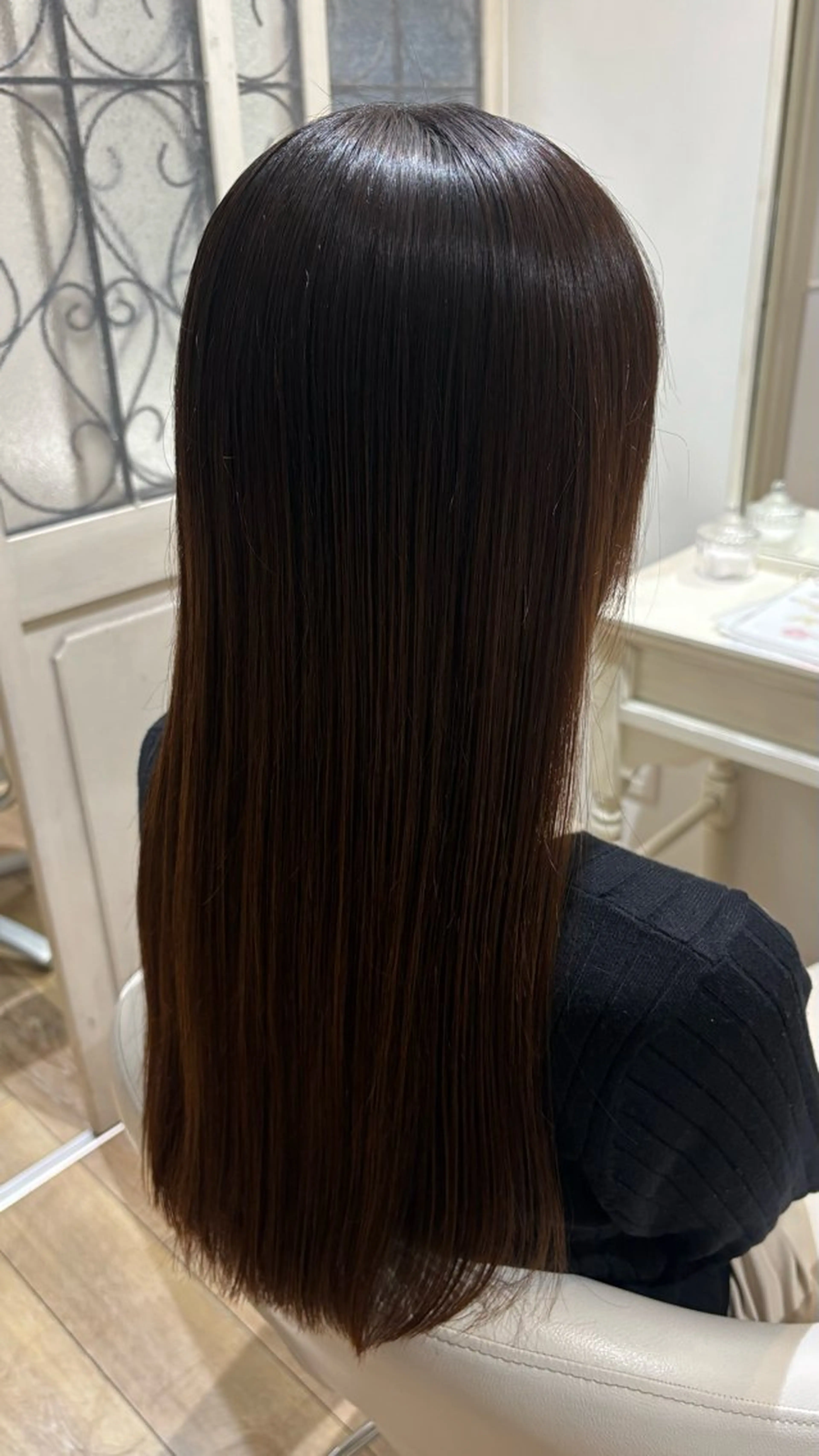 セミロング カラー カット 似合わせ 顔周りYUUGAのヘアスタイル