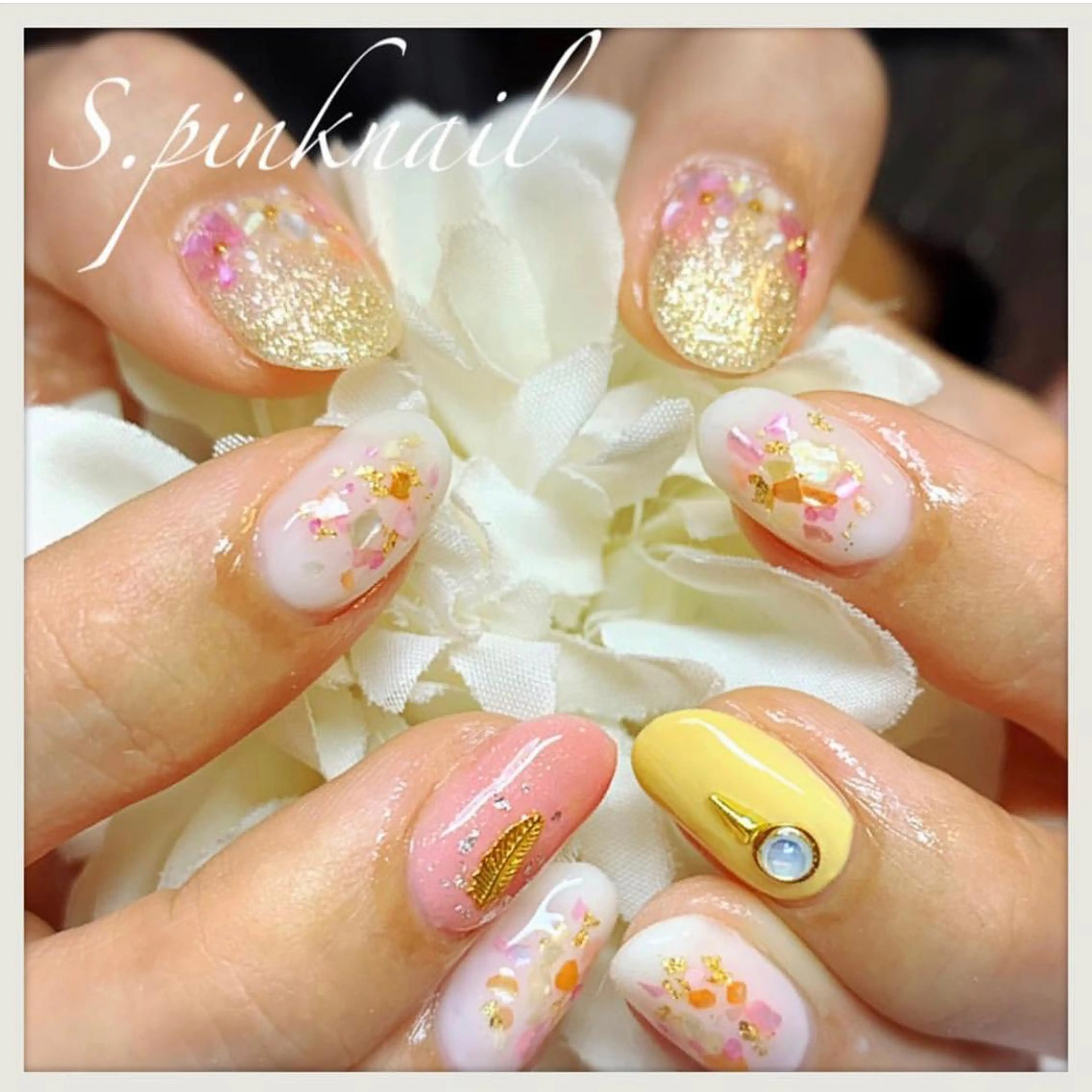 ネイル 春ネイル Sincerely ☺︎のネイルデザイン