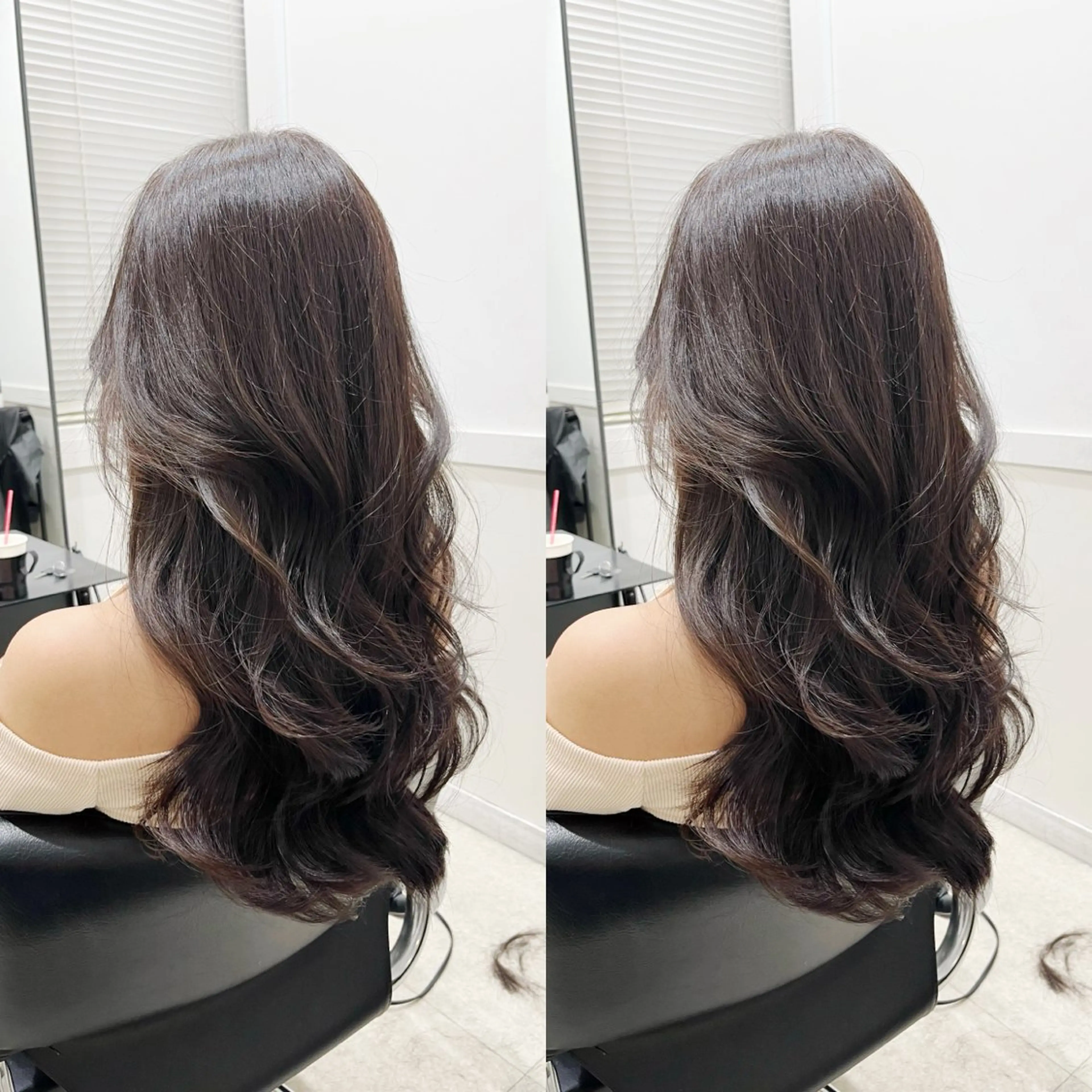 ロング カット ヘアカラー トリートメント レイヤーと縮毛矯正 で生きてる人のヘアスタイル