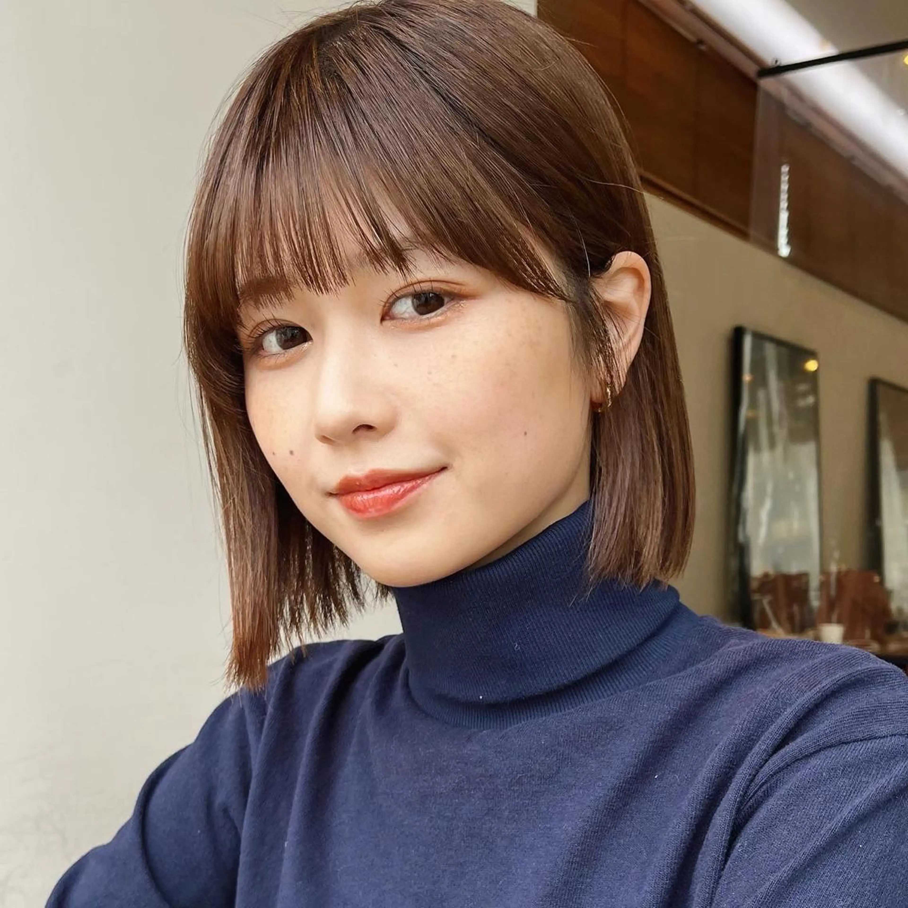 ショート カラー 🌱小顔ヘア/ボブ ミディアム/双葉🌱のヘアスタイル