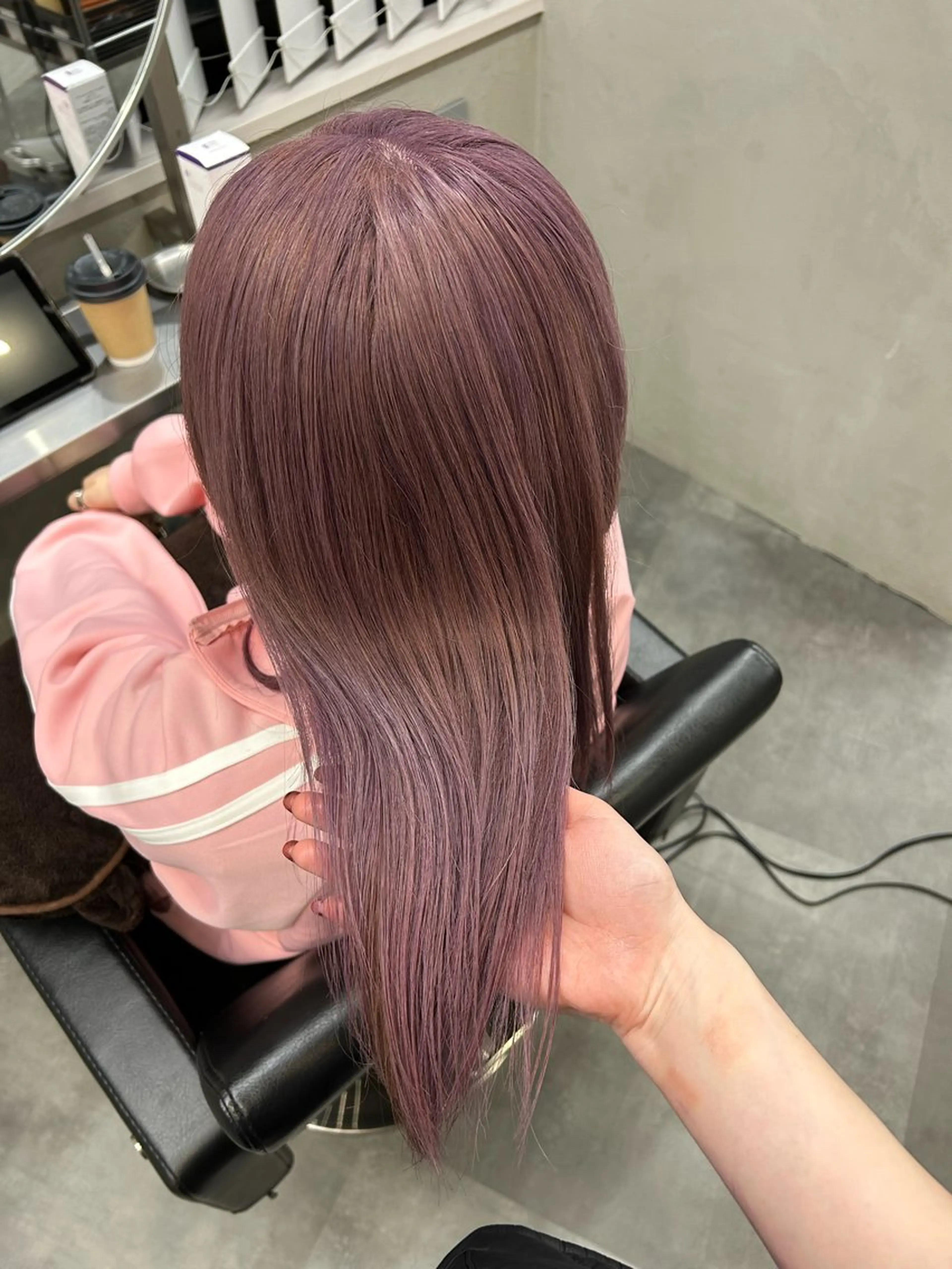 ロング カラー ブリーチ ヘアカラー トリートメント Haru/THREE …by velvetのヘアスタイル