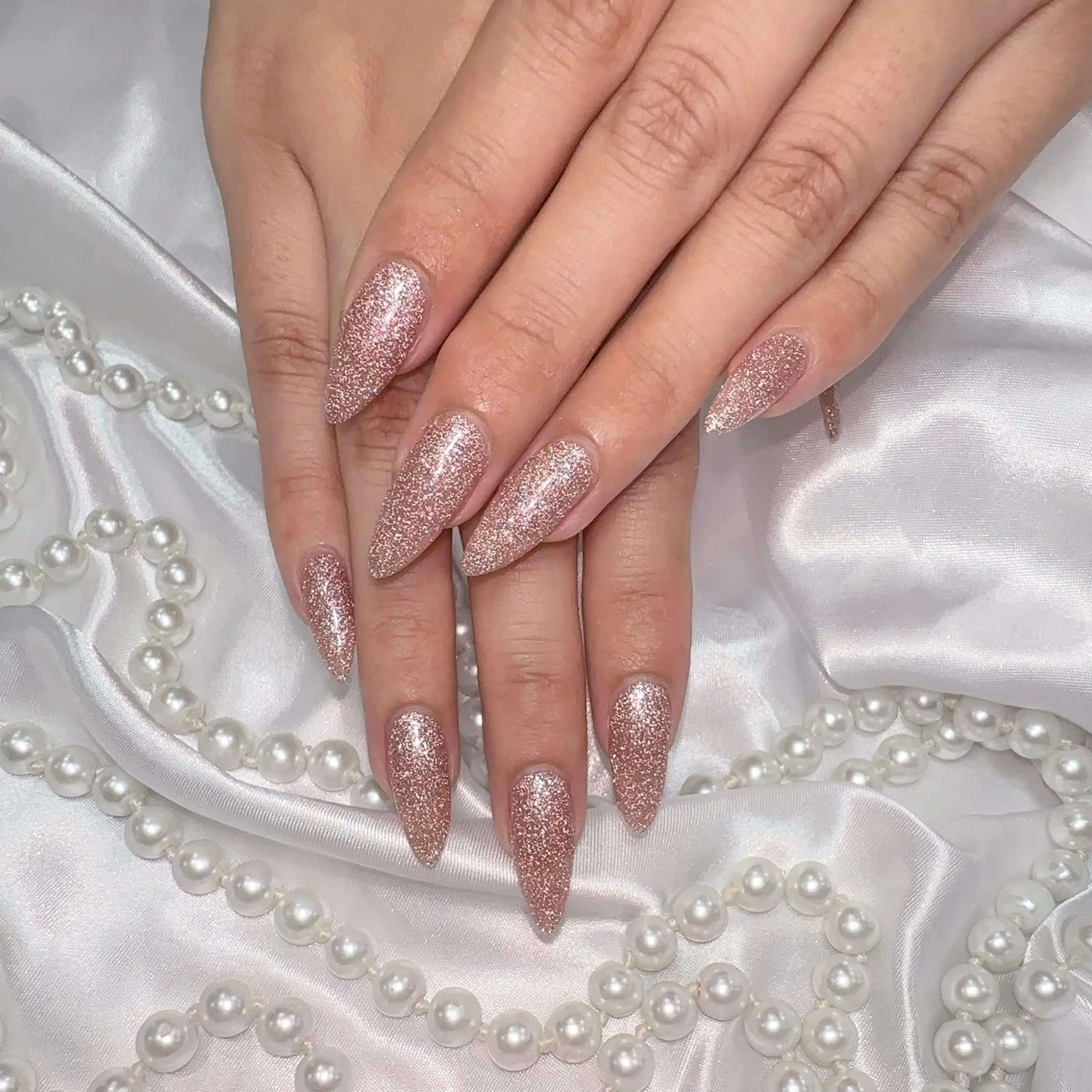 ネイル アートネイル フラッシュネイル フレンチネイル ジェルネイル ガラスフレンチ ハンドネイル You&Me Miyuのネイルデザイン