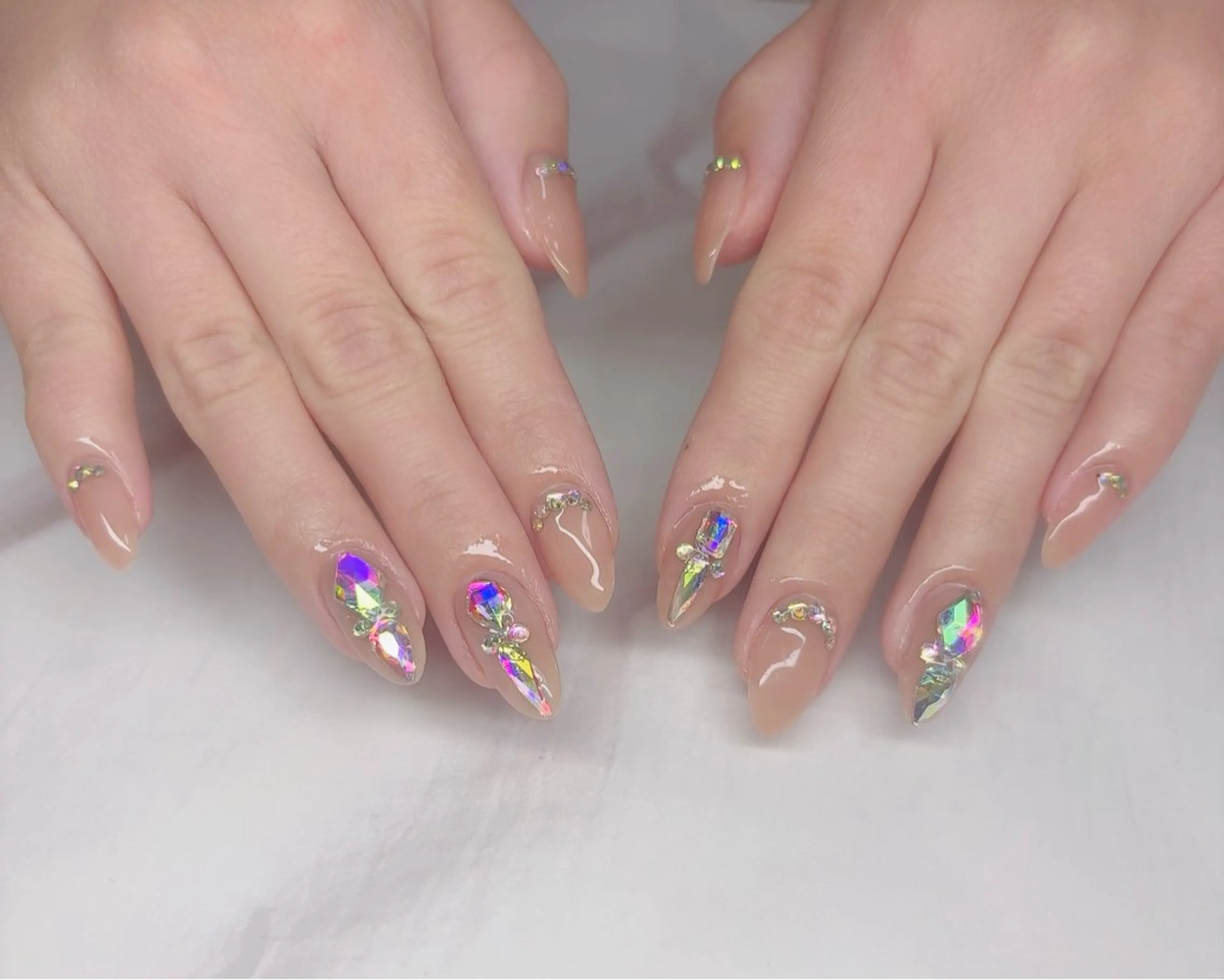 ネイル ストーンネイル ハンドネイル NailbyN所属・Nail_by N1のネイルデザイン