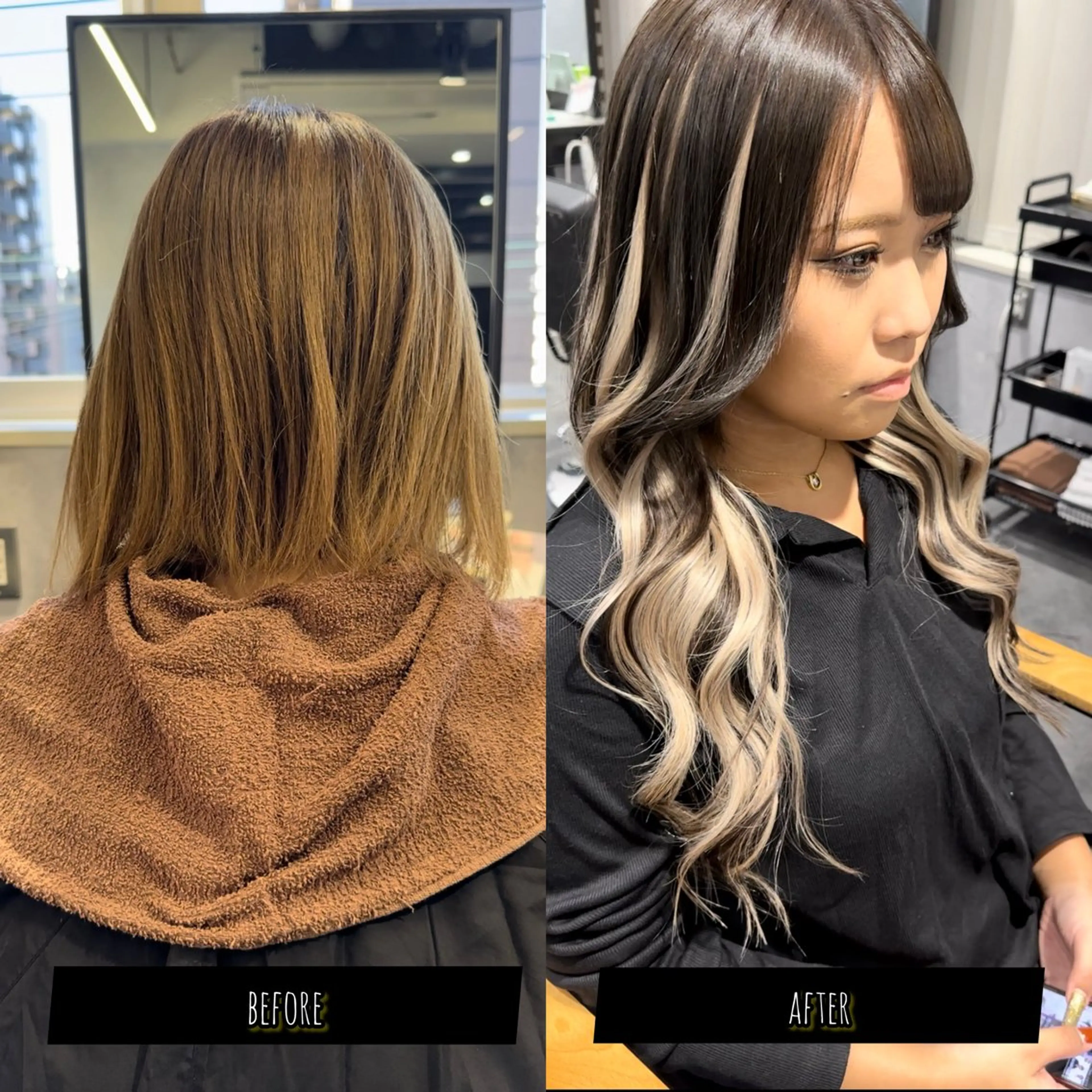 ショート カラー プルエクステ ハイライトカラー エクステ ハイライト ヘアカラー トリートメント エクステ プルエクステ/透明感 カラー✨KAZUKIのヘアスタイル