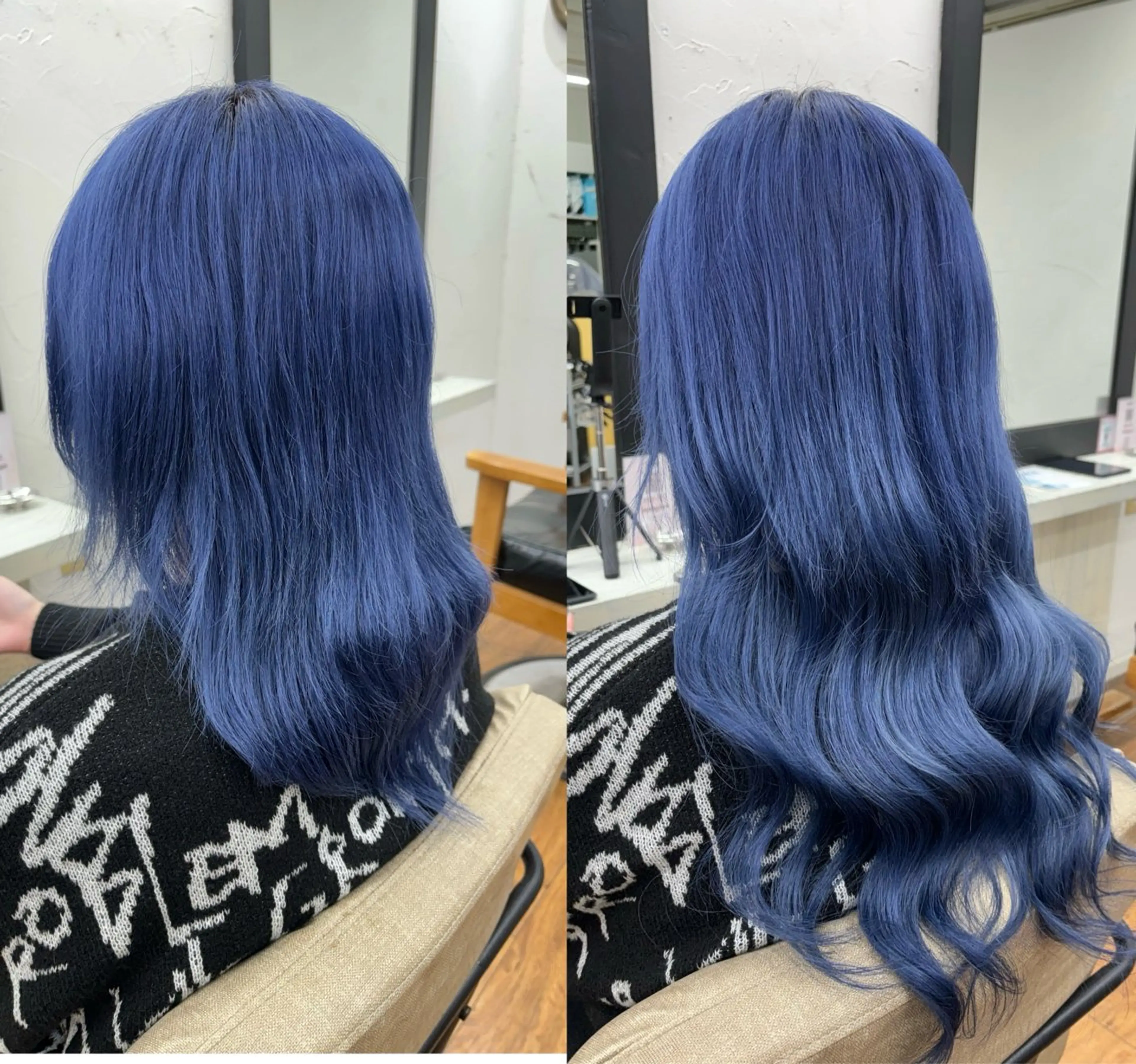 染めれる最高級エクステ80枚+ブリーチ+カラーの写真