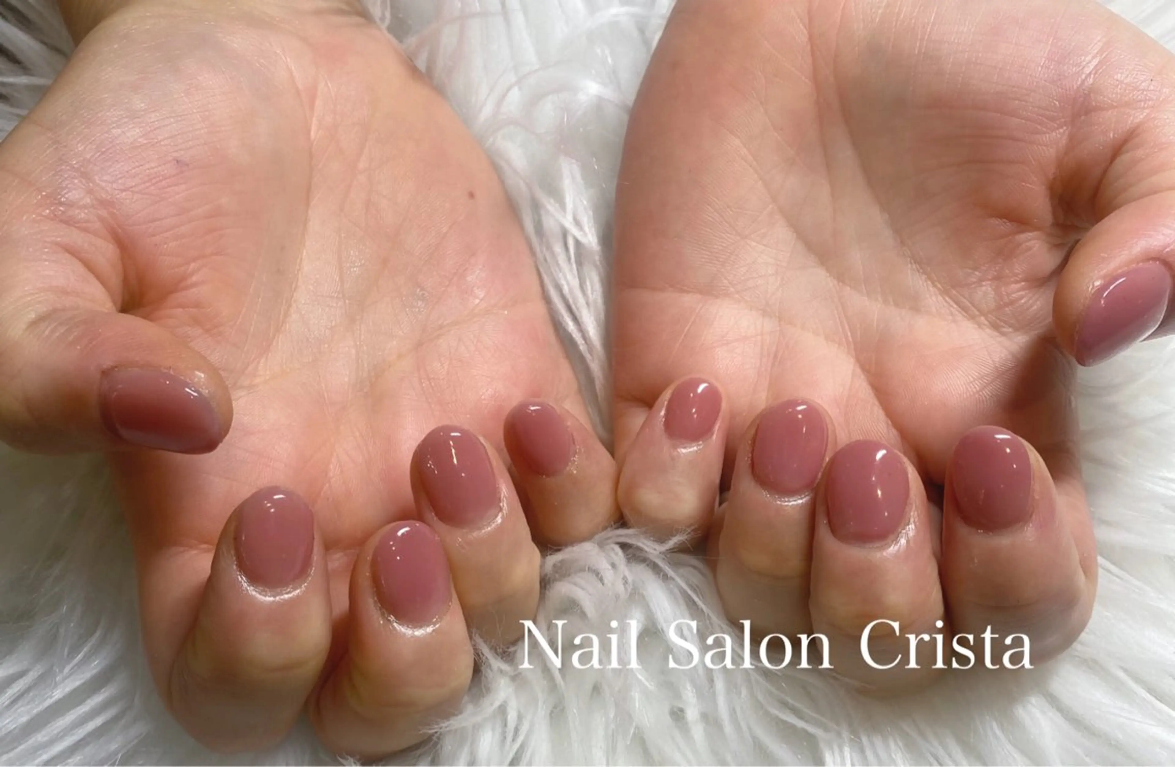 ネイル ジェルネイル ワンカラーネイル パラジェル ピンク ハンドネイル CRISTA MOMOのネイルデザイン