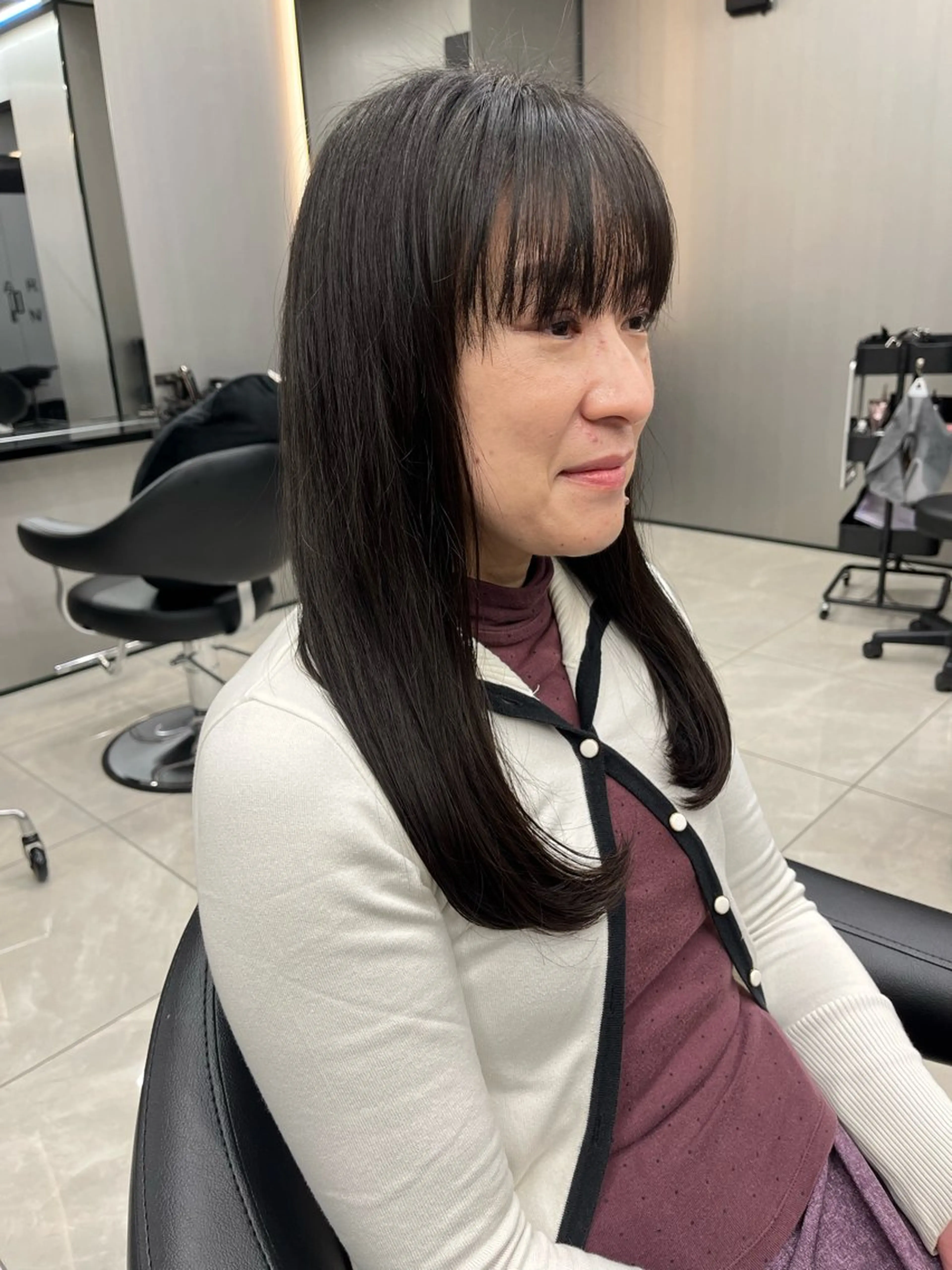 ロング パーマ 若命燿史/レイヤー 縮毛矯正/髪質改善のヘアスタイル