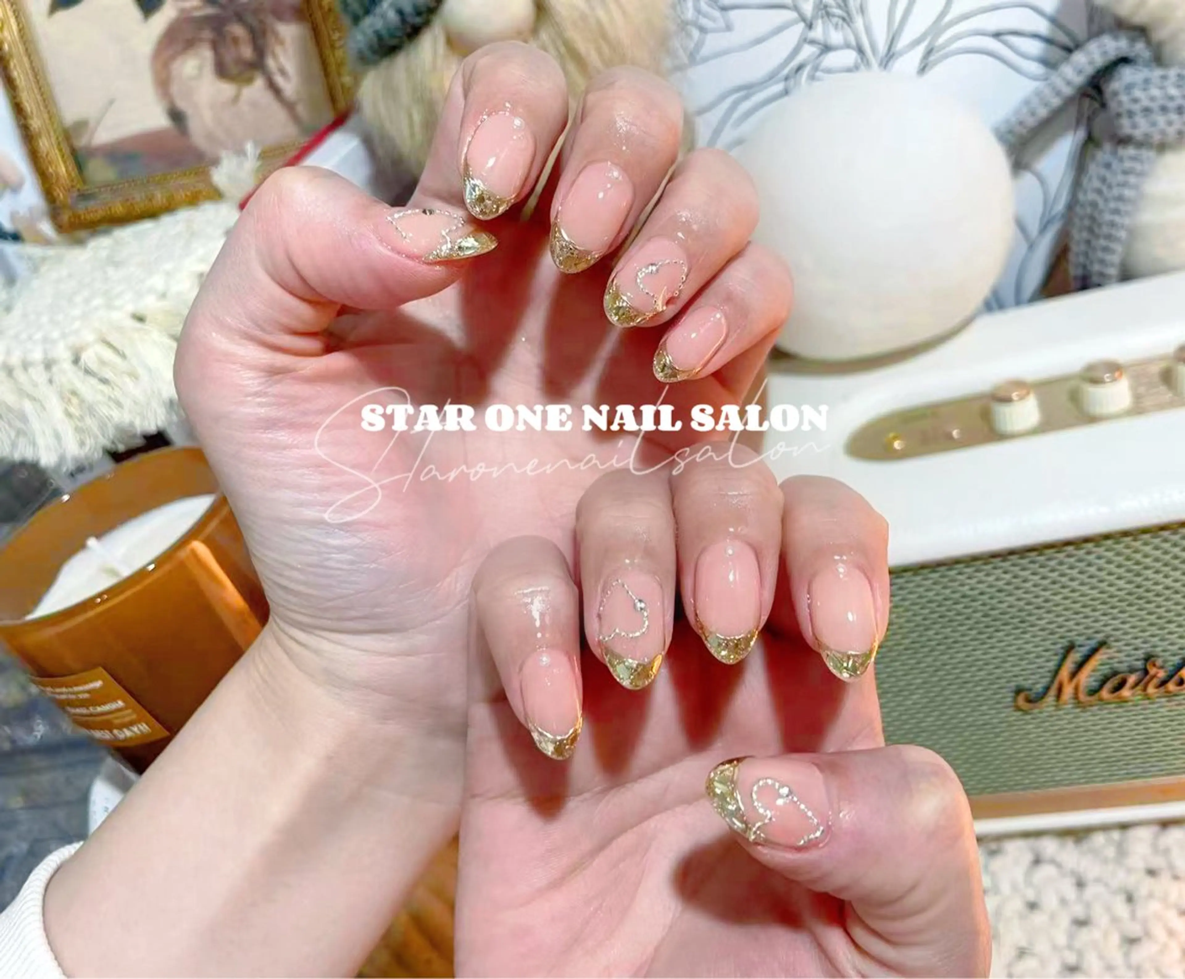 ネイル ハンドネイル 星 あみのネイルデザイン