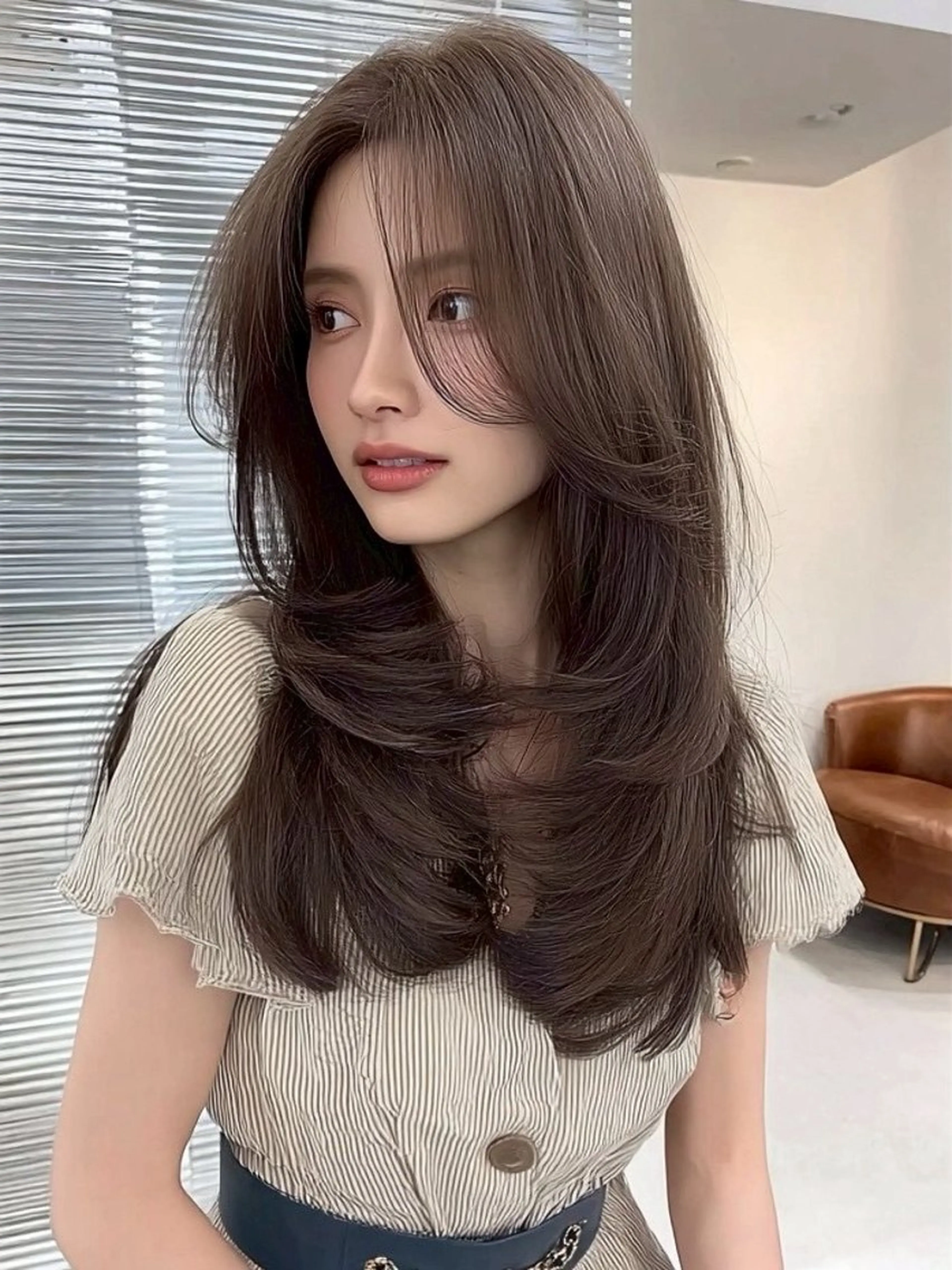 ロング カラー カット ヘアカラー 💎透明感/韓国/ レイヤー/泉亮介💎のヘアスタイル