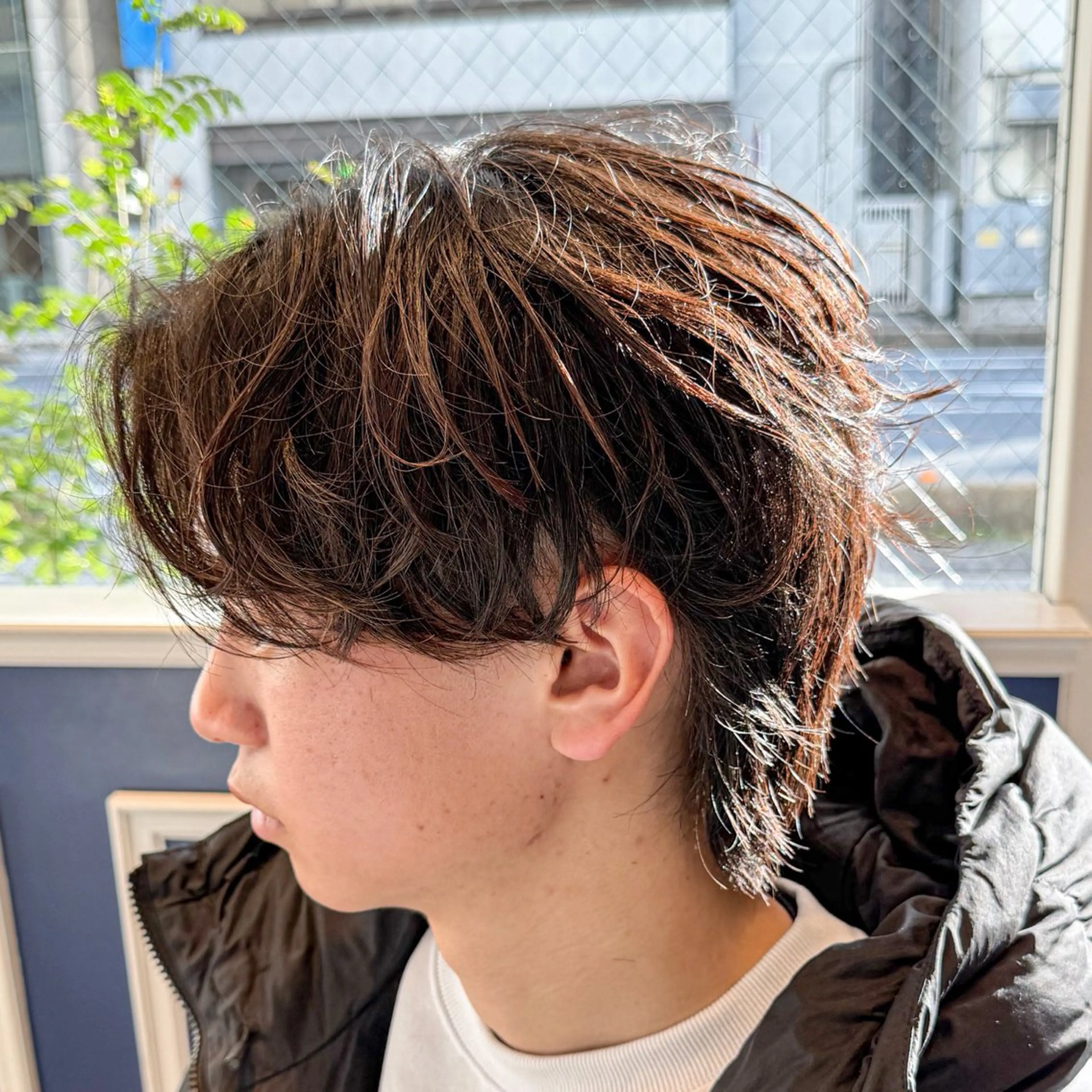 ショート メンズ センターパート メンズウルフカット ウルフカット カット 吉田 新平のヘアスタイル