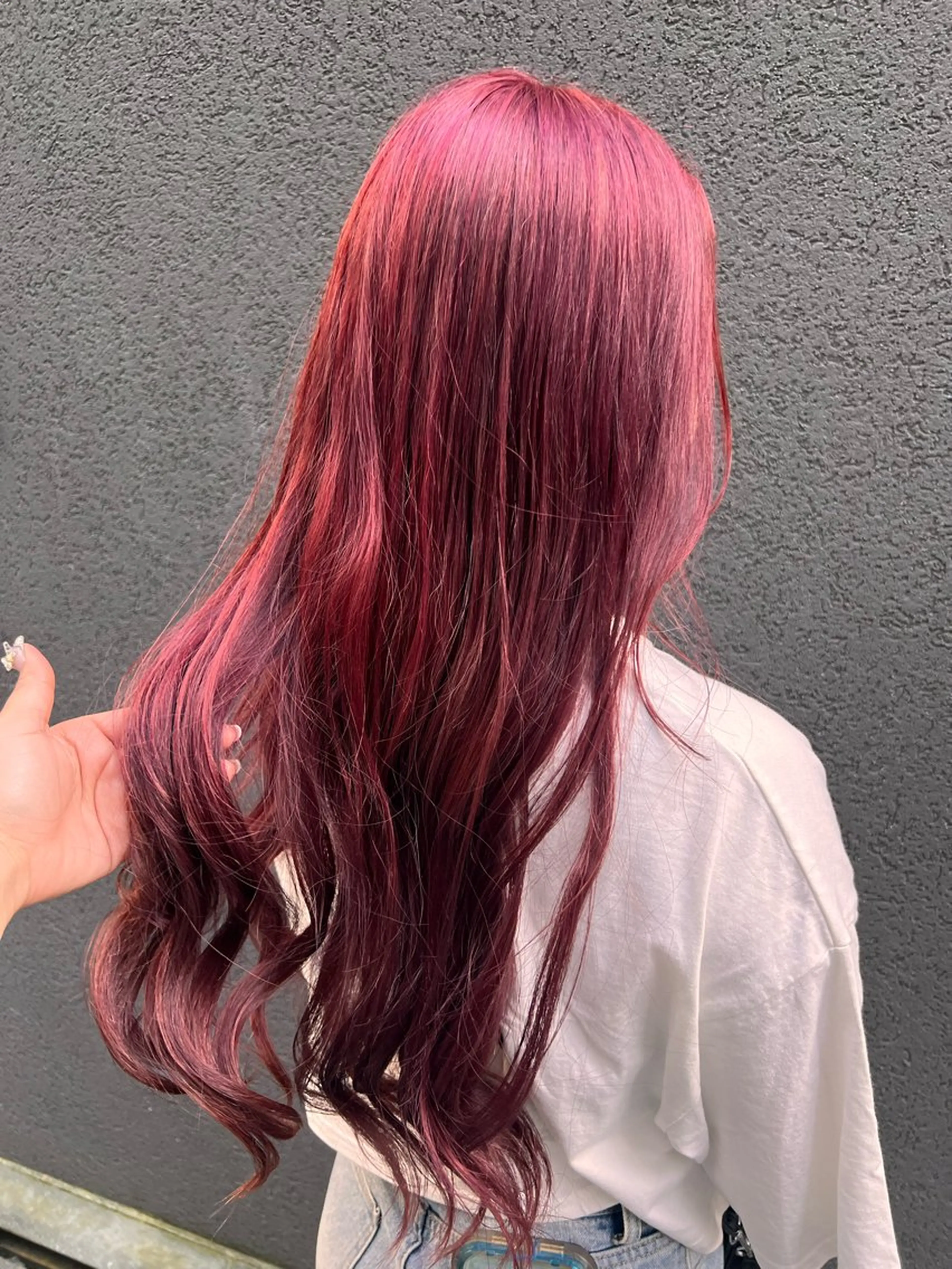 ロング カラー カシス レッドカラー 🦋 Saki🦋のヘアスタイル