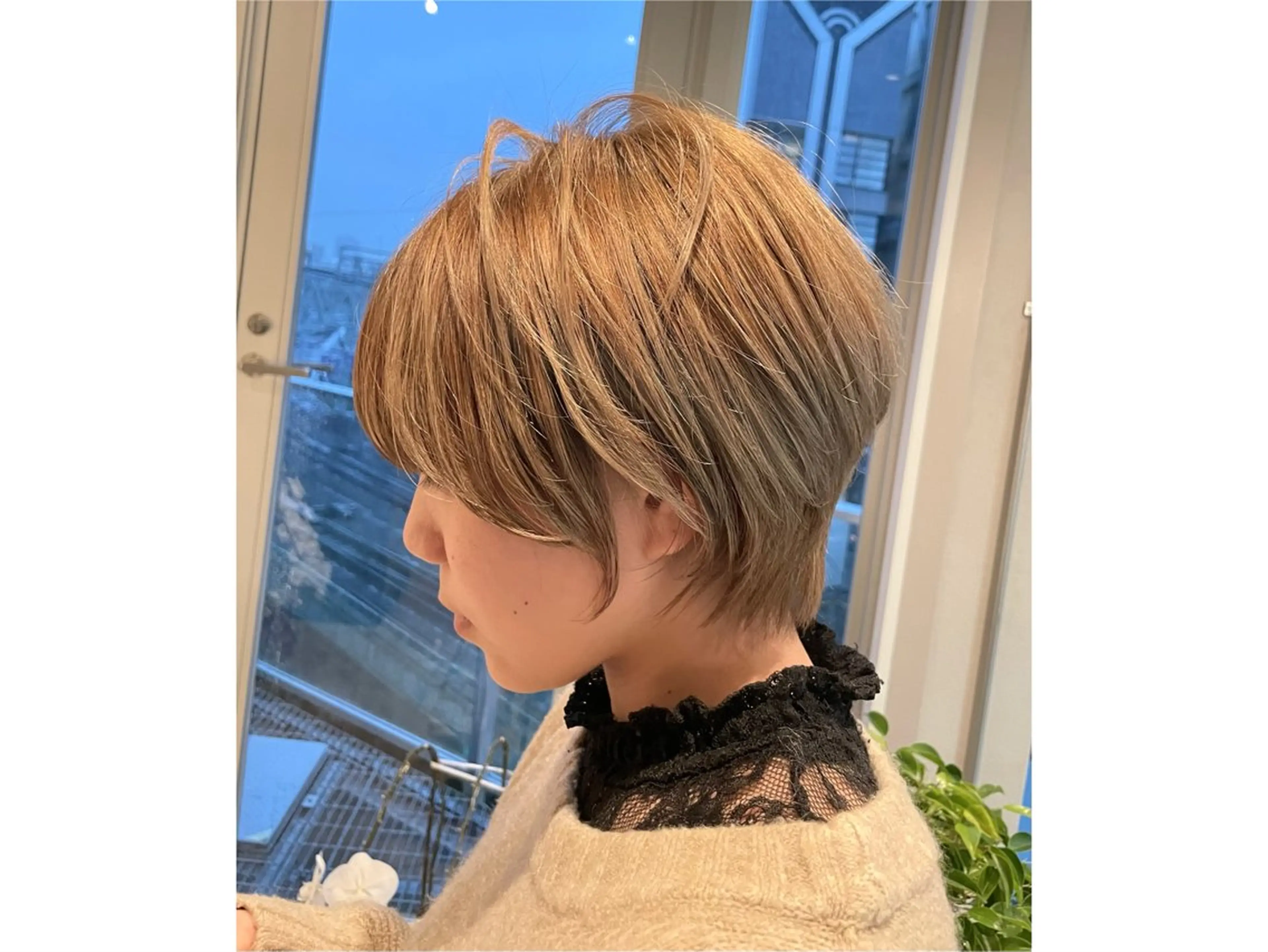 ショート カラー カット トリートメント ✨髪質改善/ハイトー ン/艶髪高山のヘアスタイル