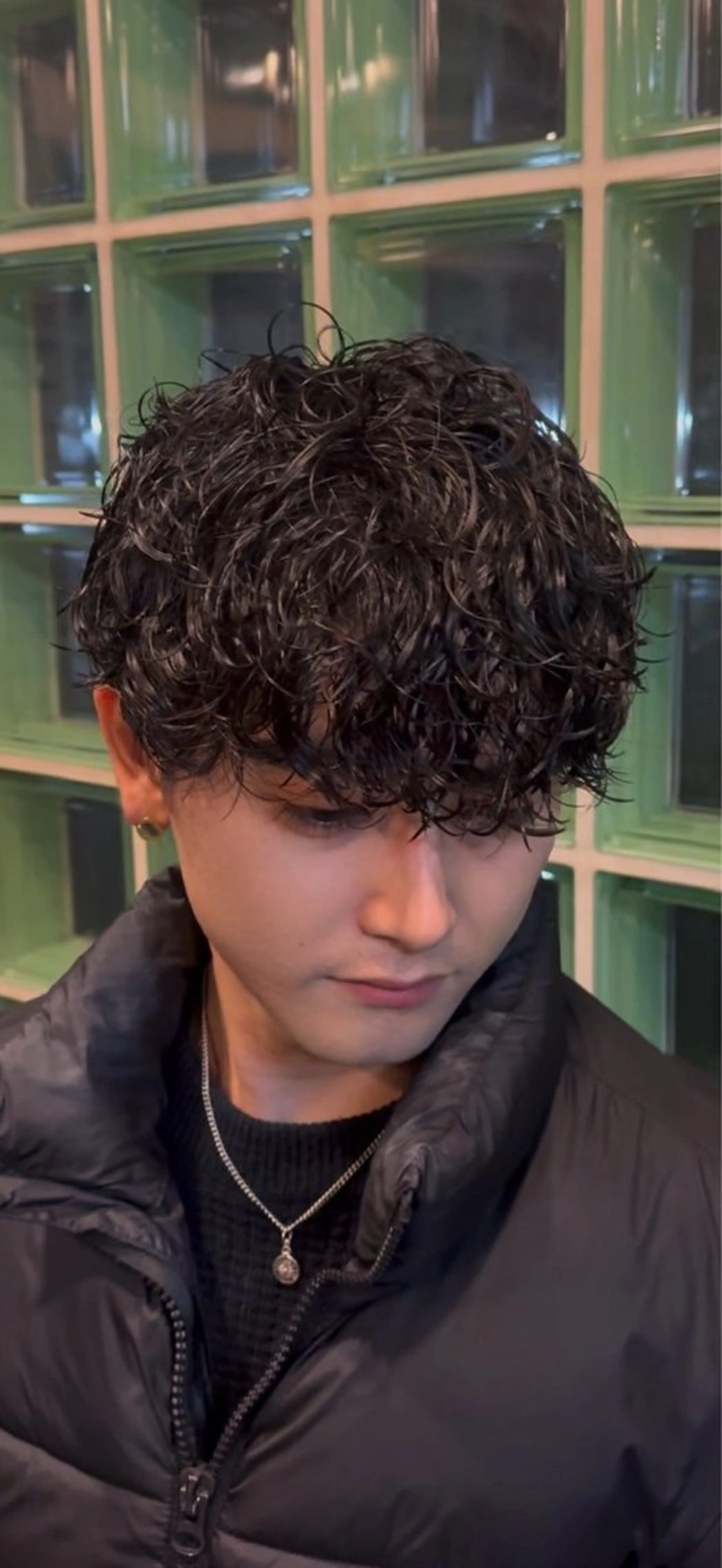 パーマ メンズ 吉田 龍牙のヘアスタイル