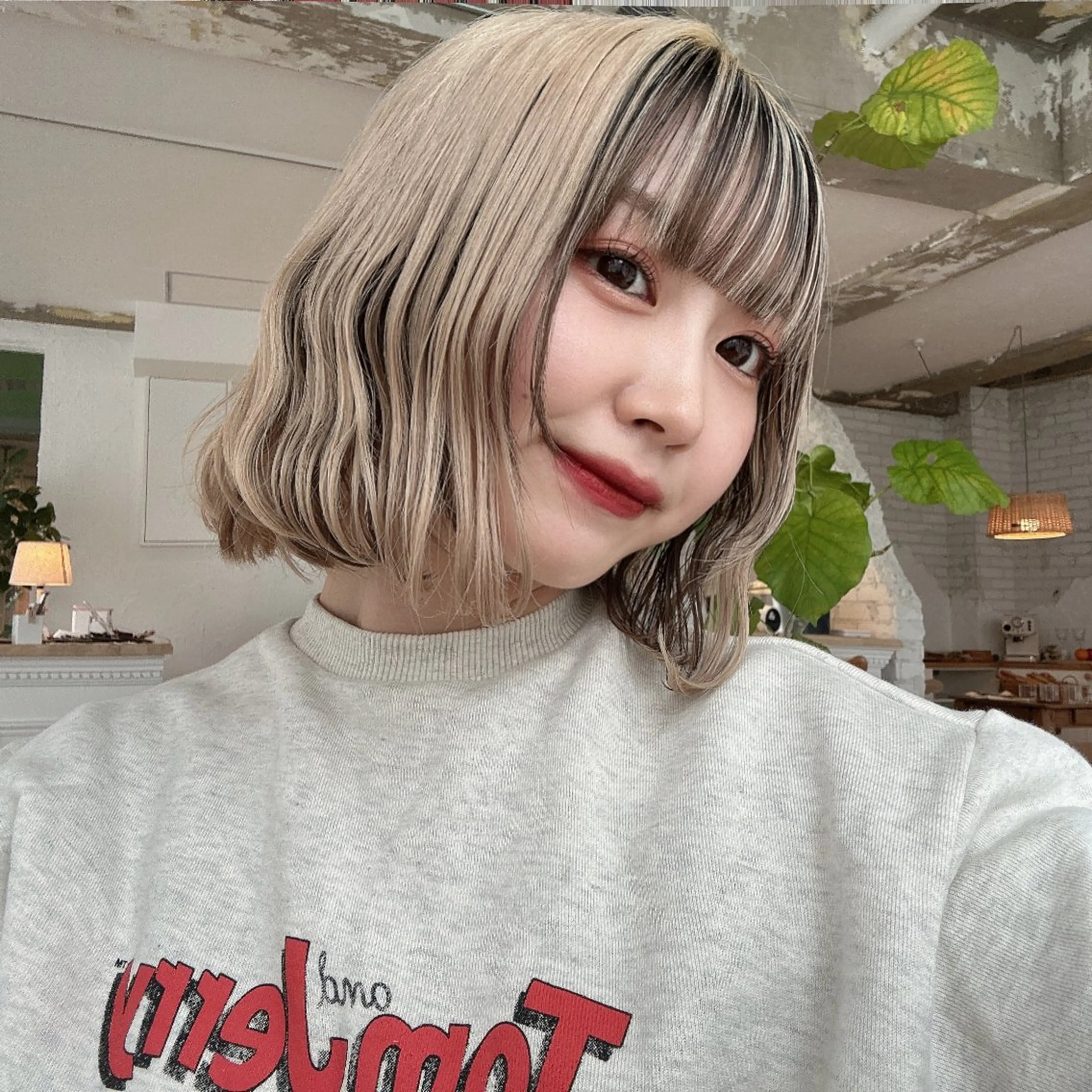 ミディアム カラー 韓国ヘア/艶カラー /田中悠佑のヘアスタイル