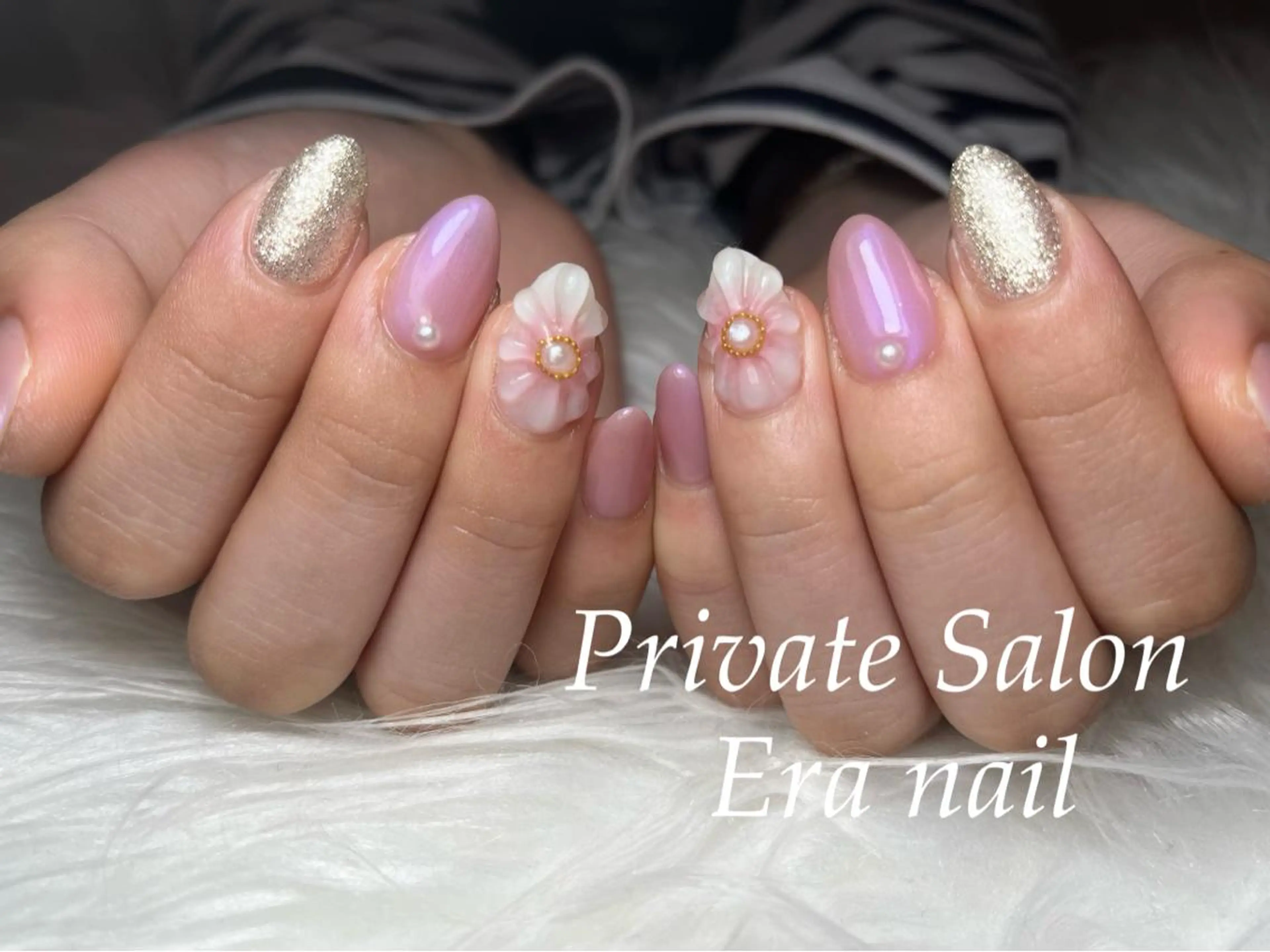 ネイル アートネイル フラワーネイル ぷっくりネイル Era nailのネイルデザイン