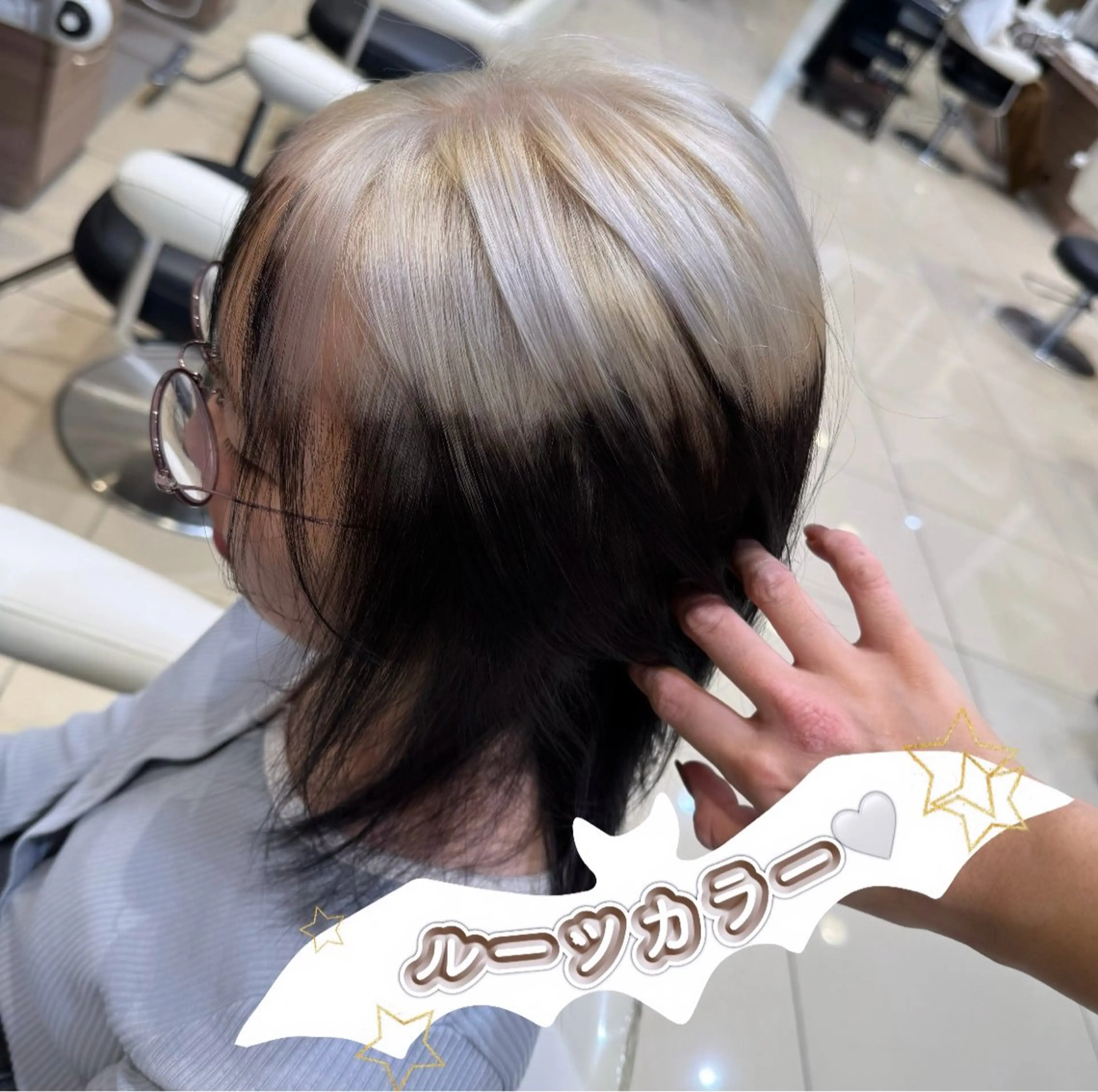 ミディアム カラー 黒髪 ブリーチ カット ヘアカラー トリートメント 横浜/韓国/レイヤー カット/ユイナ🎀のヘアスタイル