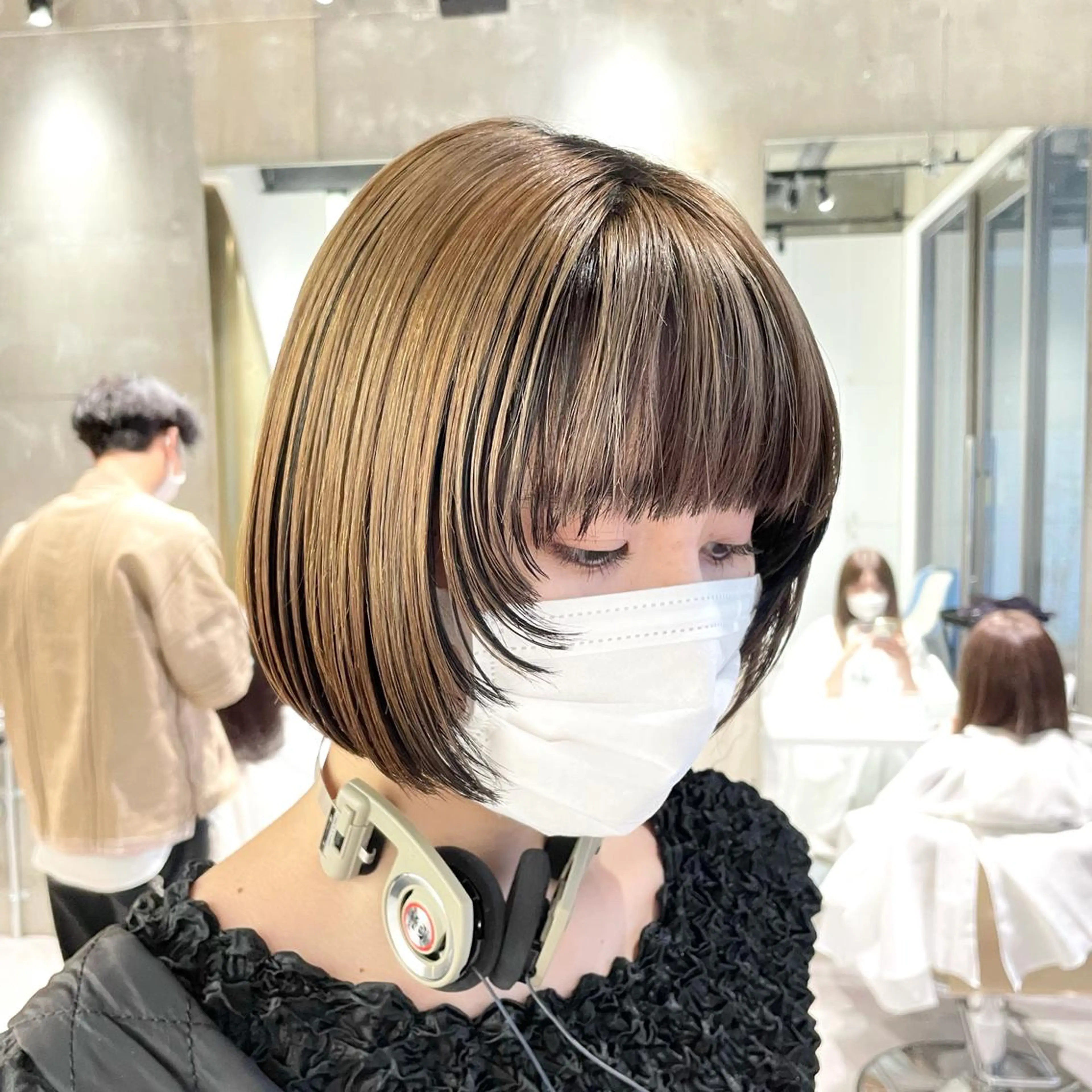 ミディアム カラー カット ヘアカラー トリートメント ☀️海外レイヤー 🇺🇸/ヒナコのヘアスタイル