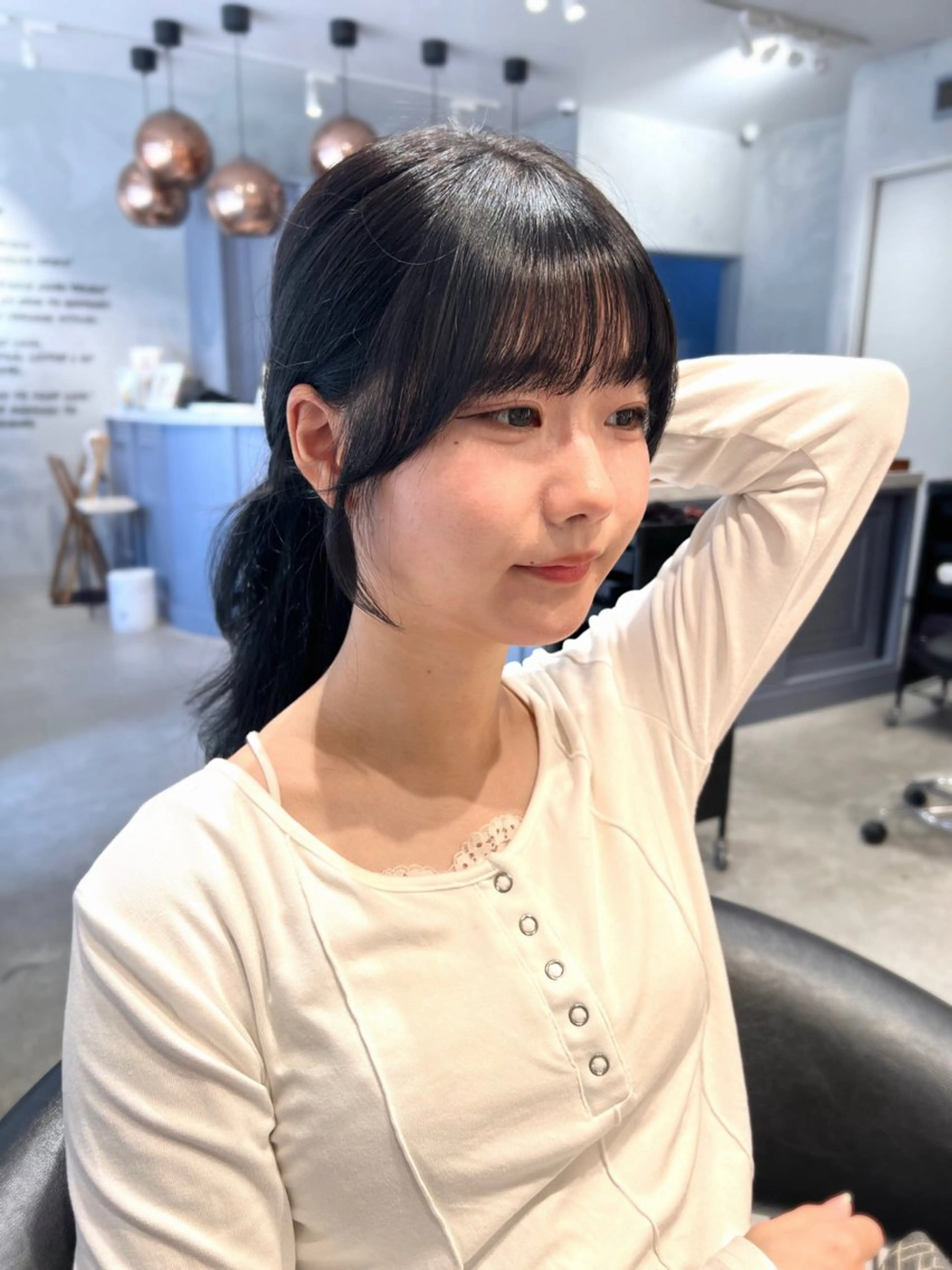 🫧しっかりケア🫧顔周りカット🇰🇷＋透明感カラー✨＋超音波付き3ステップトリートメント（顔周りカットのみ）#韓国の写真