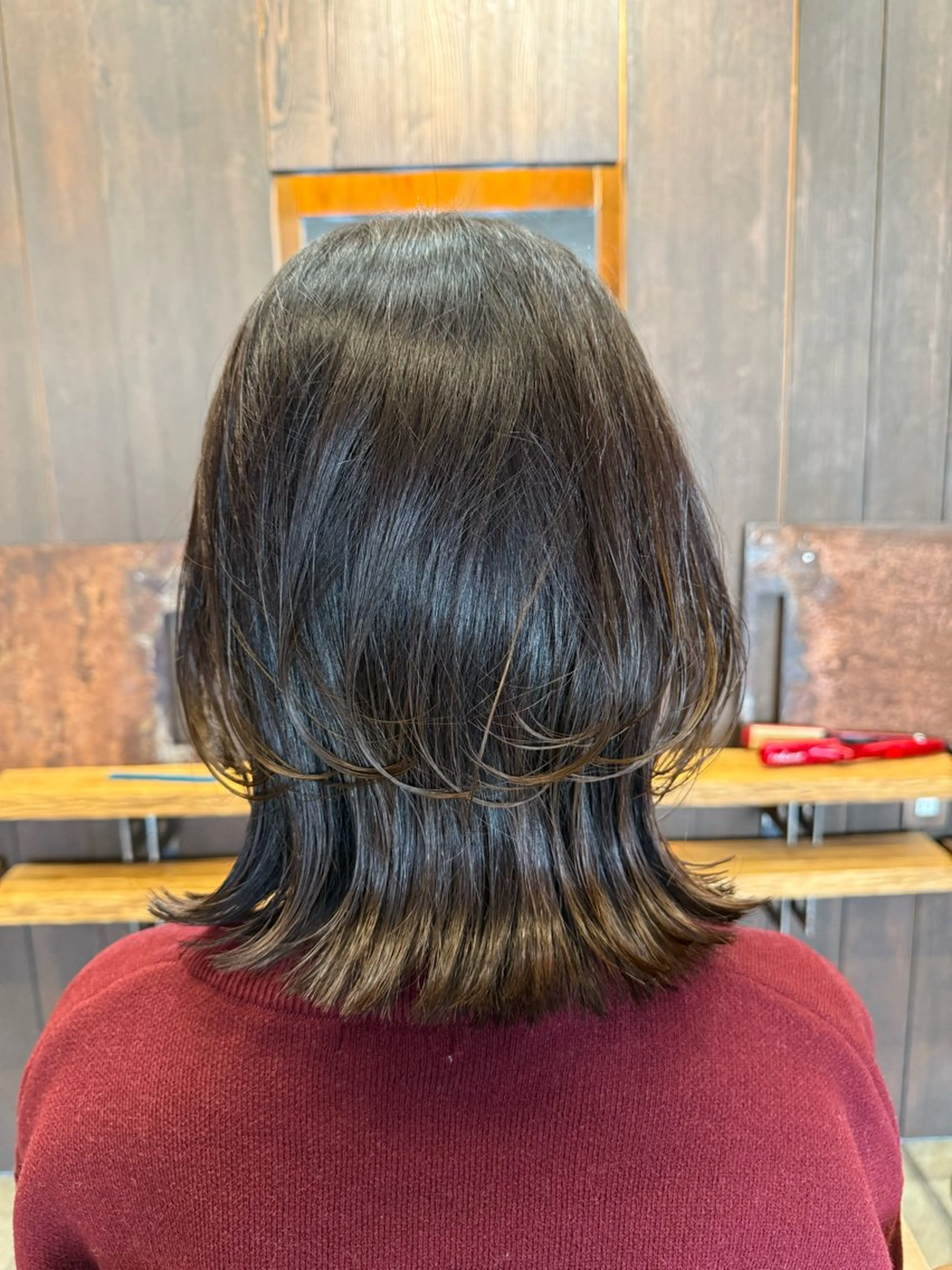 セミロング ウルフカット カット ヘアカラー トリートメント 似合わせ松本 容政のヘアスタイル