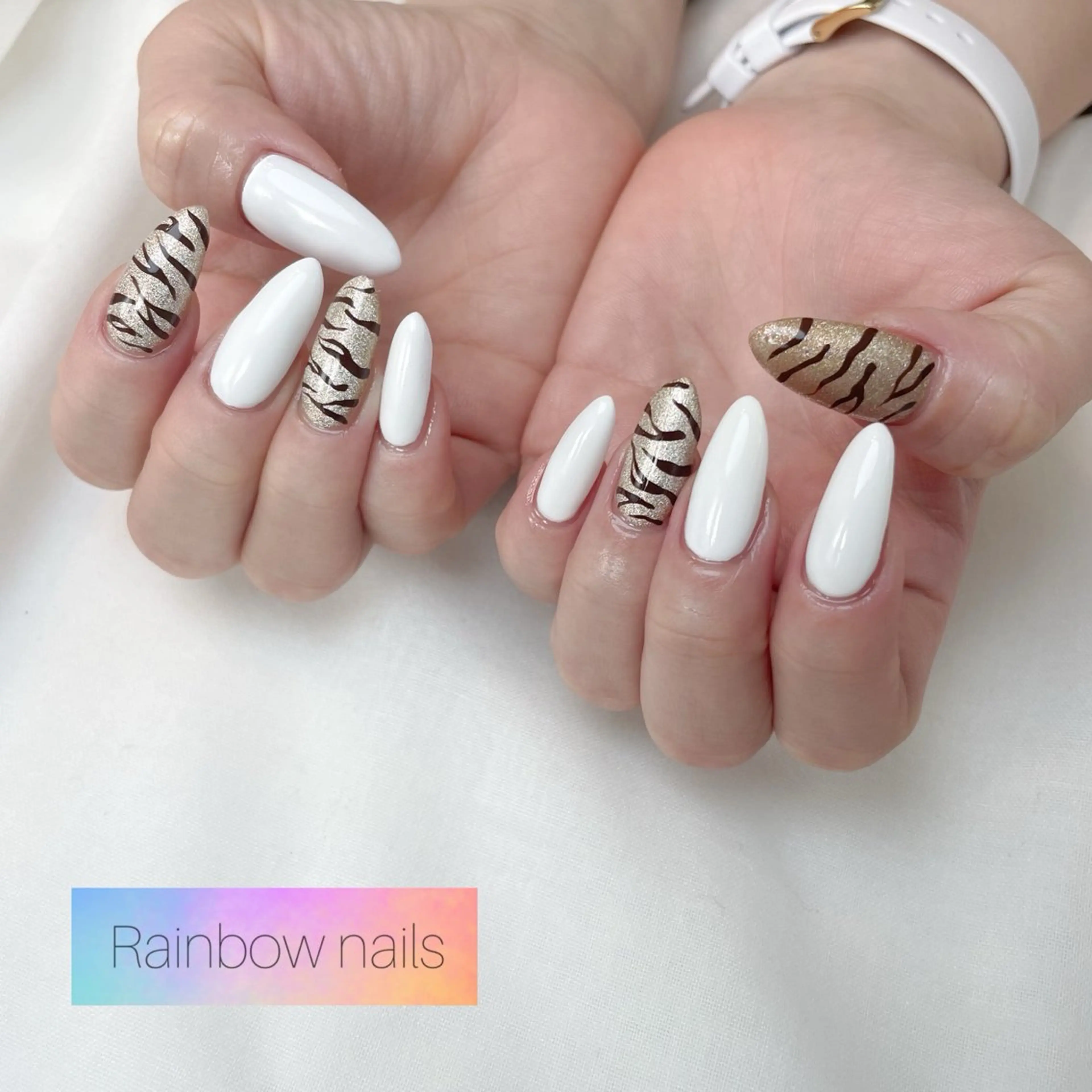 ネイル Rainbow nailsくろちゃんのネイルデザイン
