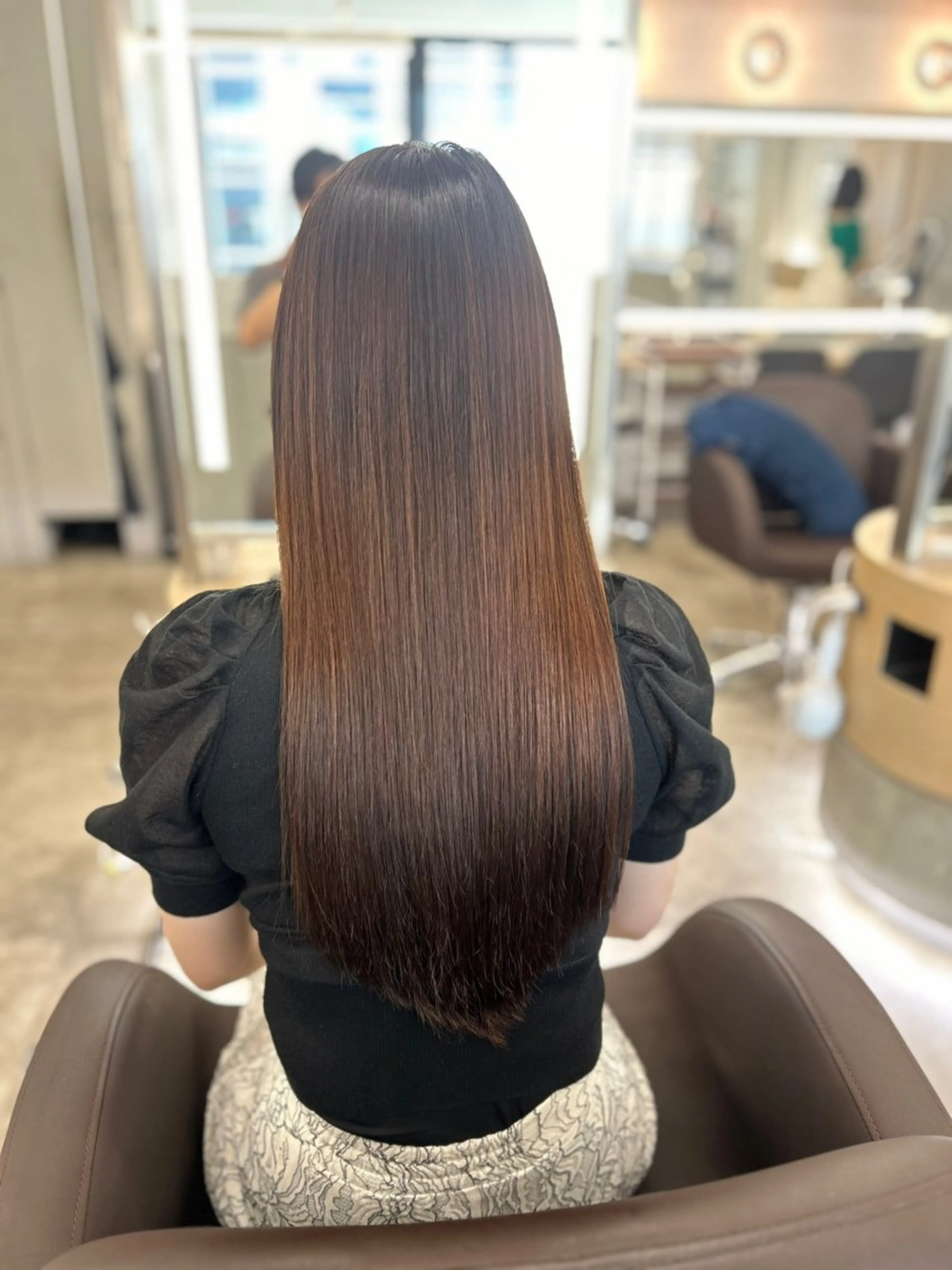 ロング カラー くせ毛 縮毛矯正 酸性ストレート 銀座/美髪縮毛矯正 /髪質改善/山本翔華のヘアスタイル