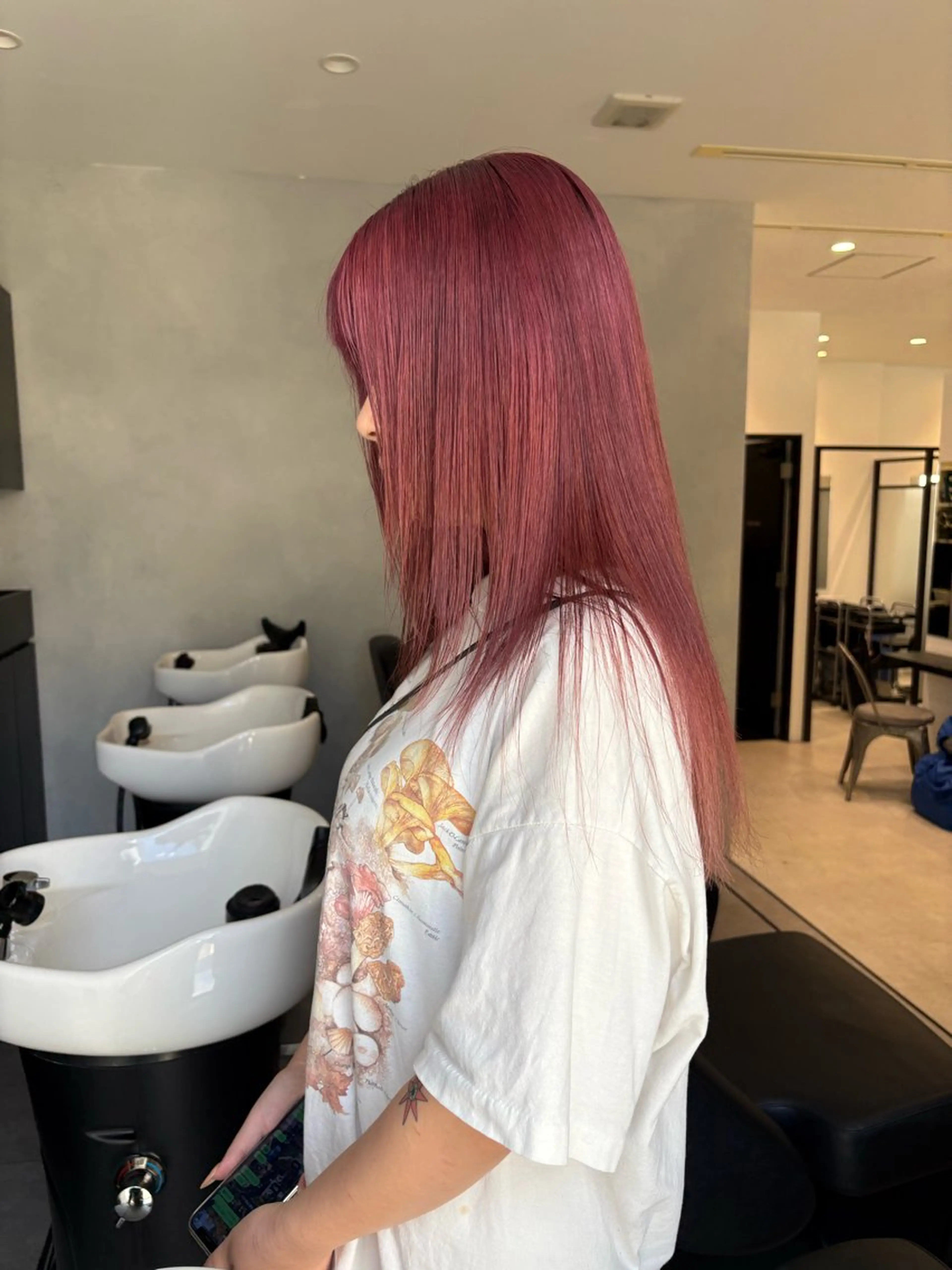 セミロング カラー ヘアカラー トリートメント 吉武 茂暉のヘアスタイル