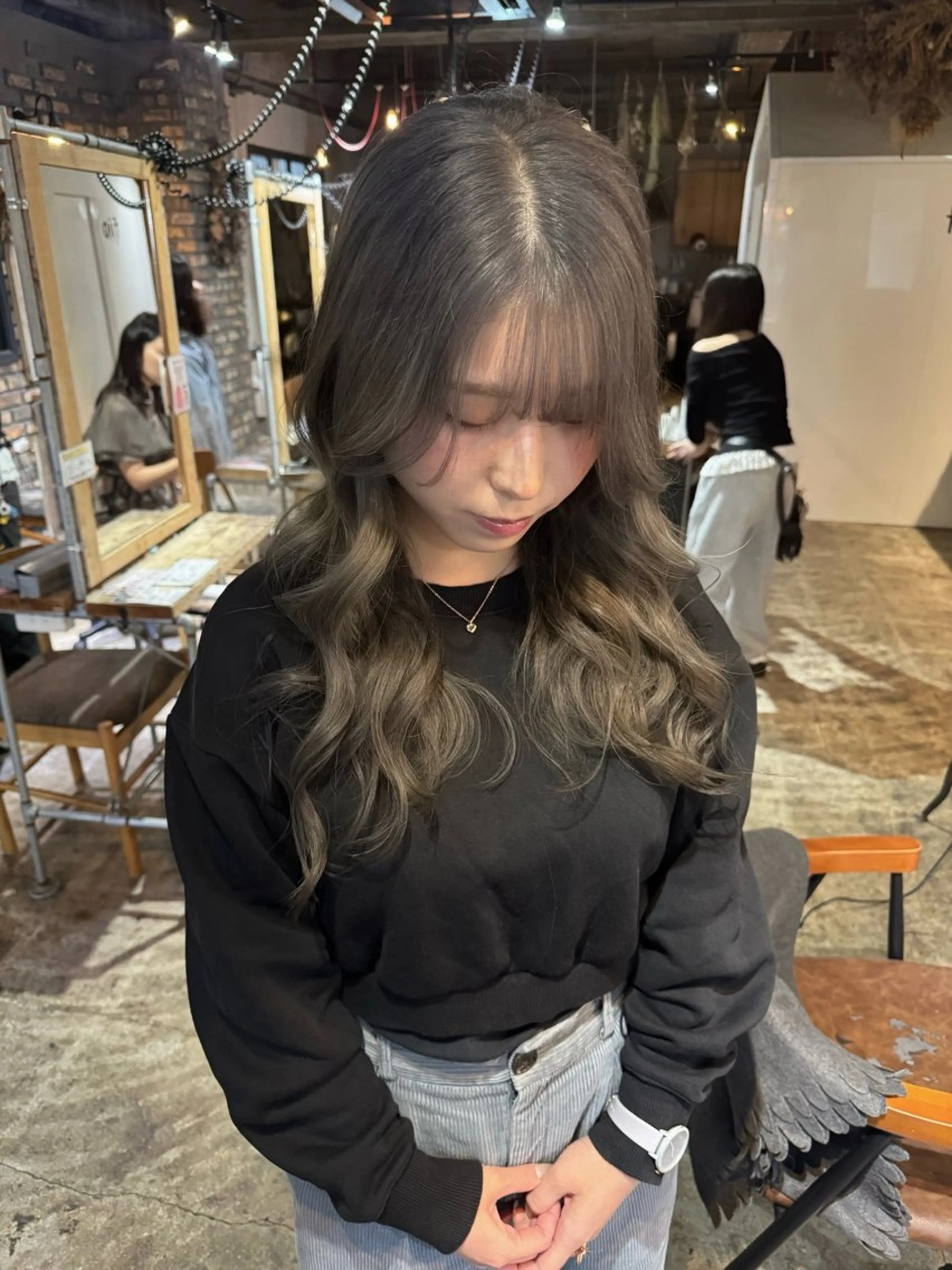 ロング カラー カット ヘアカラー クキノケイカ /暖色カラーのヘアスタイル