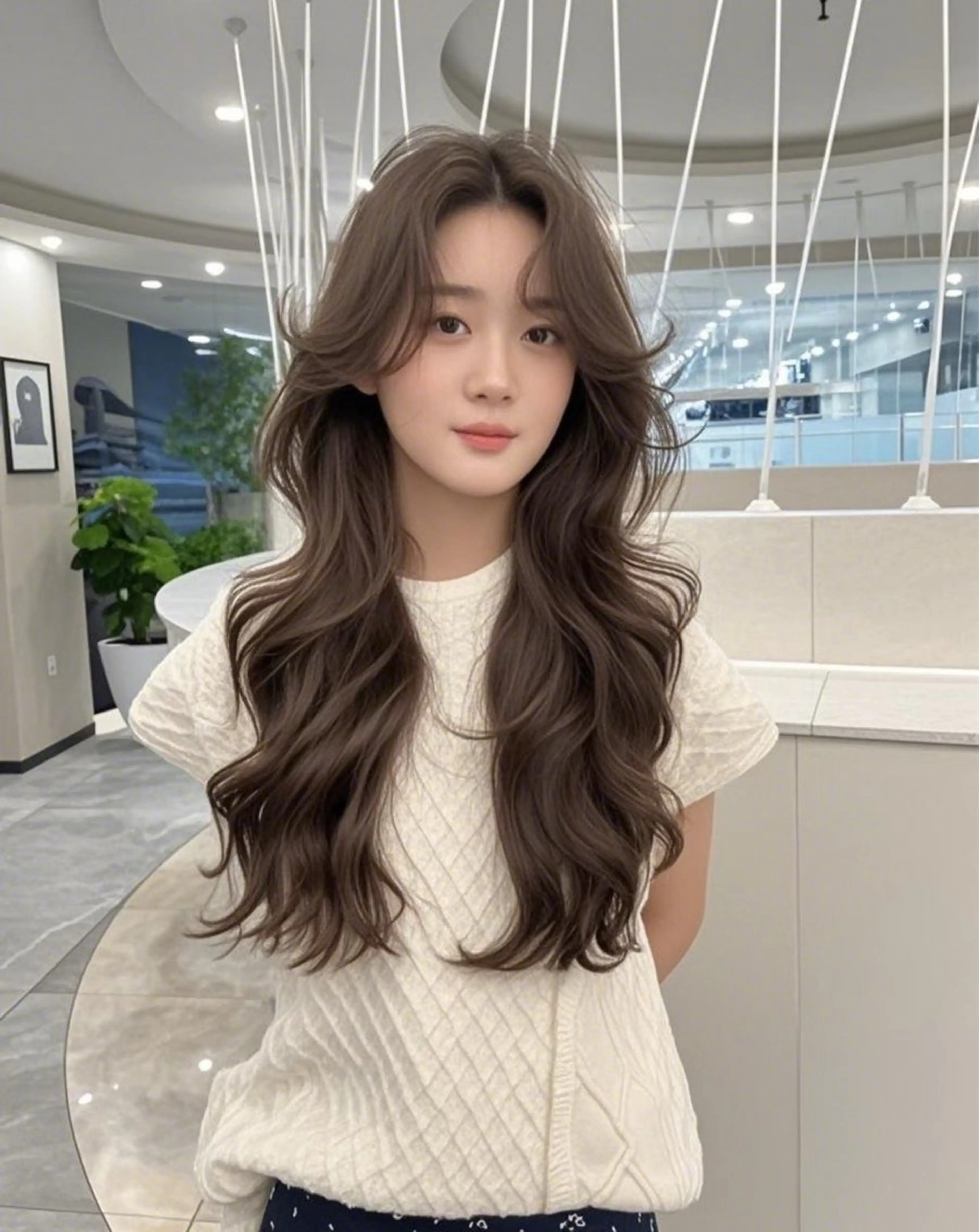 カラー ブリーチ ダブルカラー ブリーチなしカラー ヘアカラー トリートメント ヘアセット ARMONY表参道店所属・韓国風レイヤーカラー ライムのヘアスタイル