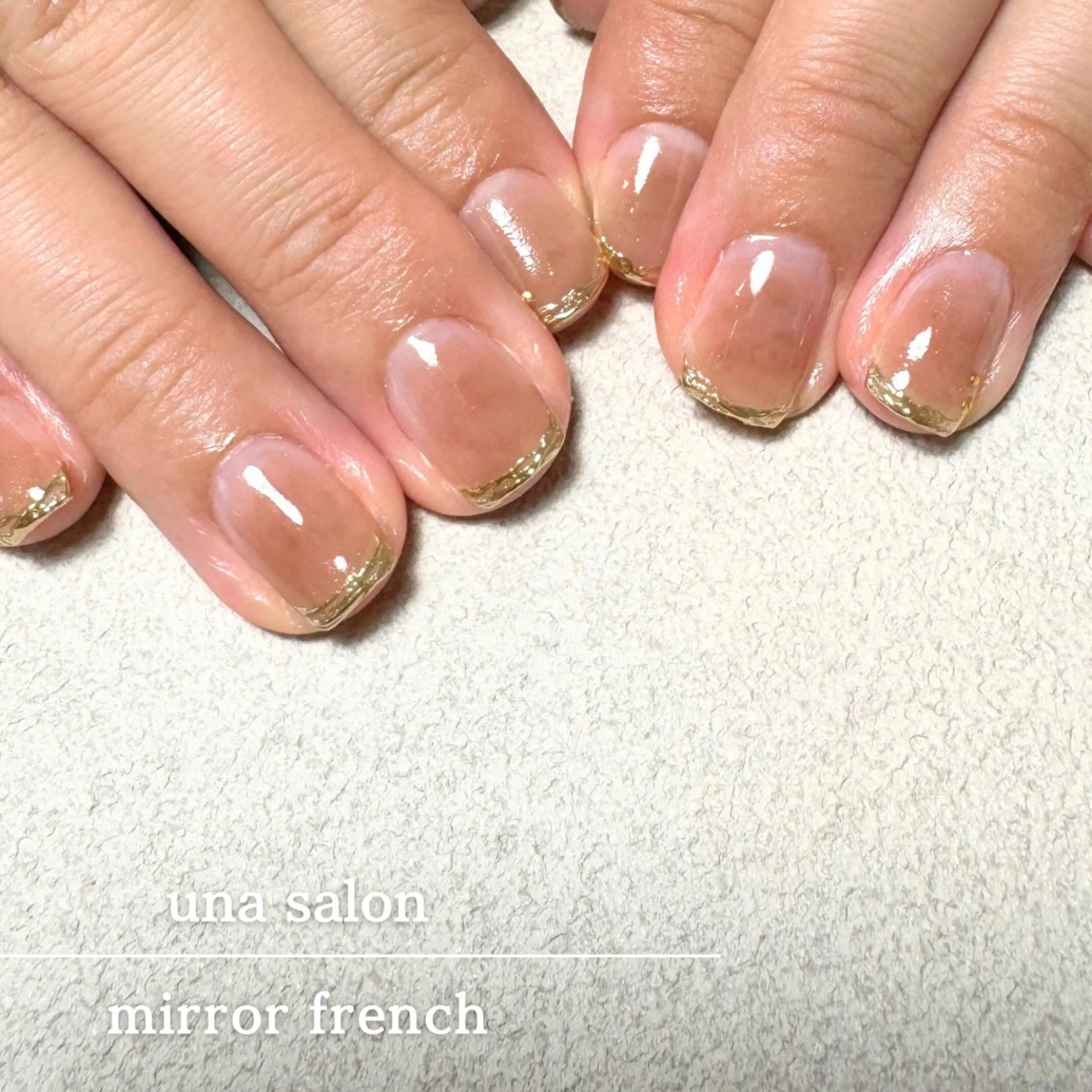 ネイル フレンチネイル ミラーネイル una salon / ネイル&顔脱毛のネイルデザイン
