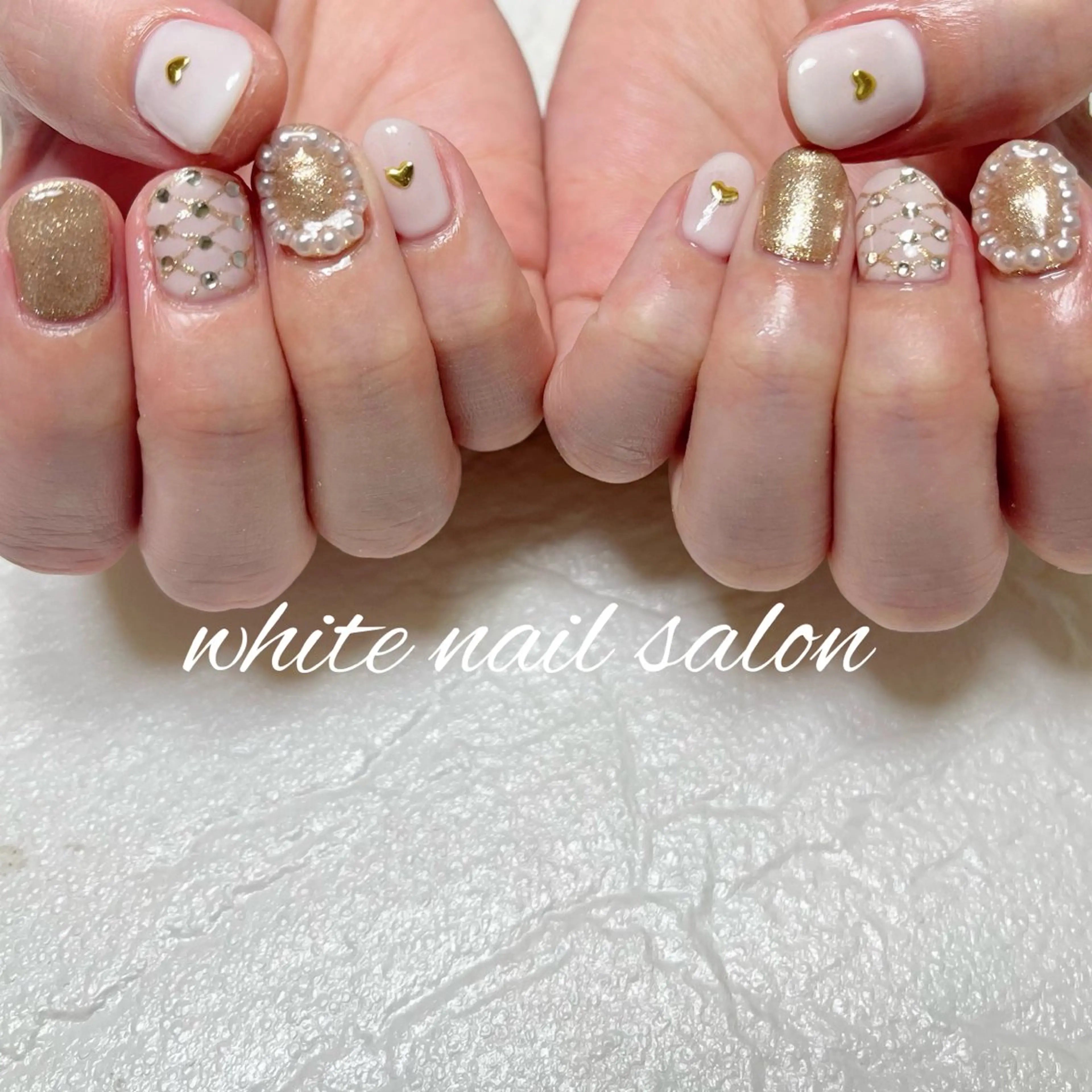 ネイル ラメ(グリッター) ハンドネイル white nail salonのネイルデザイン