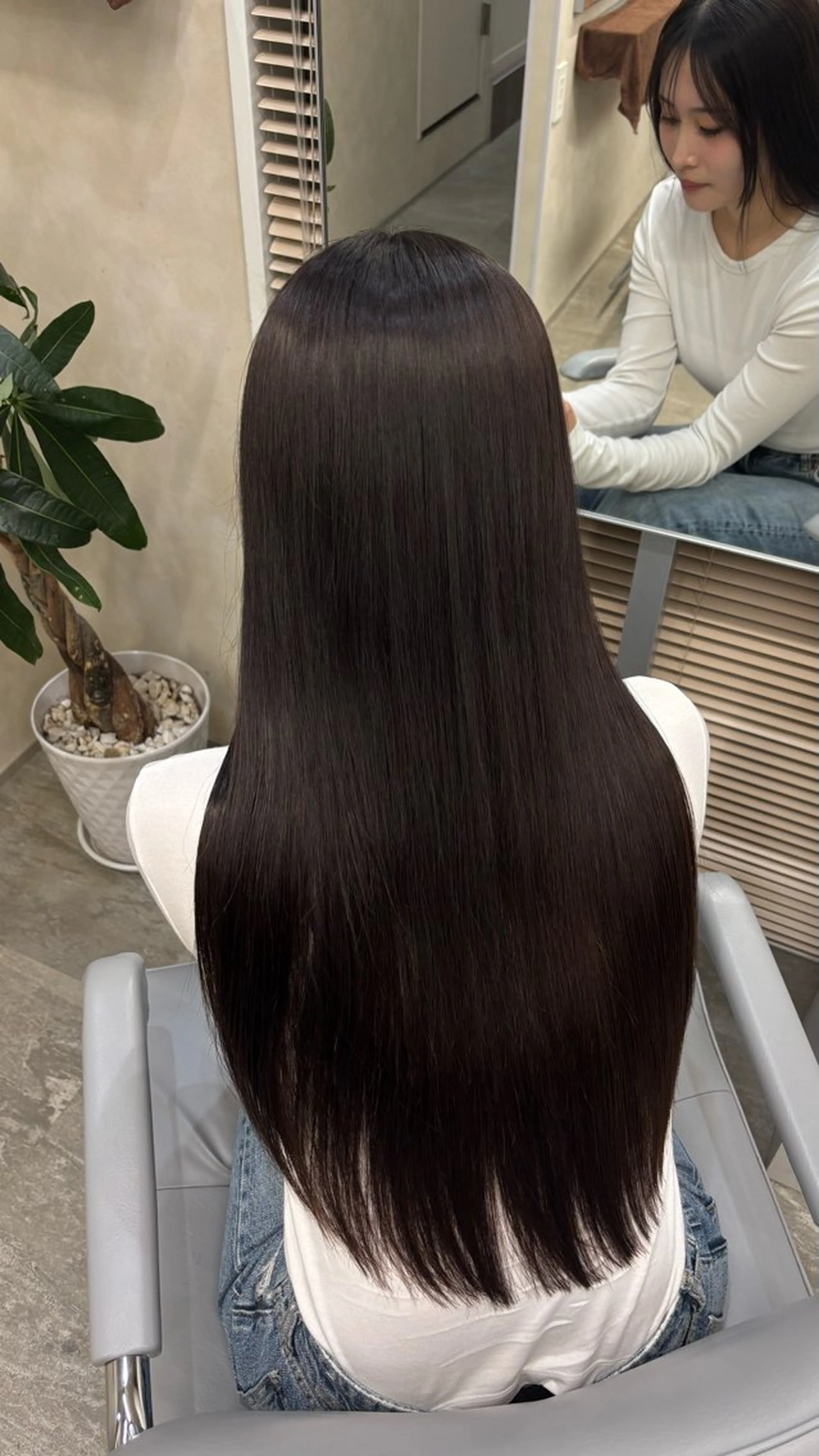 ロング 伸ばしかけ 髪質改善 縮毛矯正 モデル様大募集🎀 藤岡瑞穂のヘアスタイル