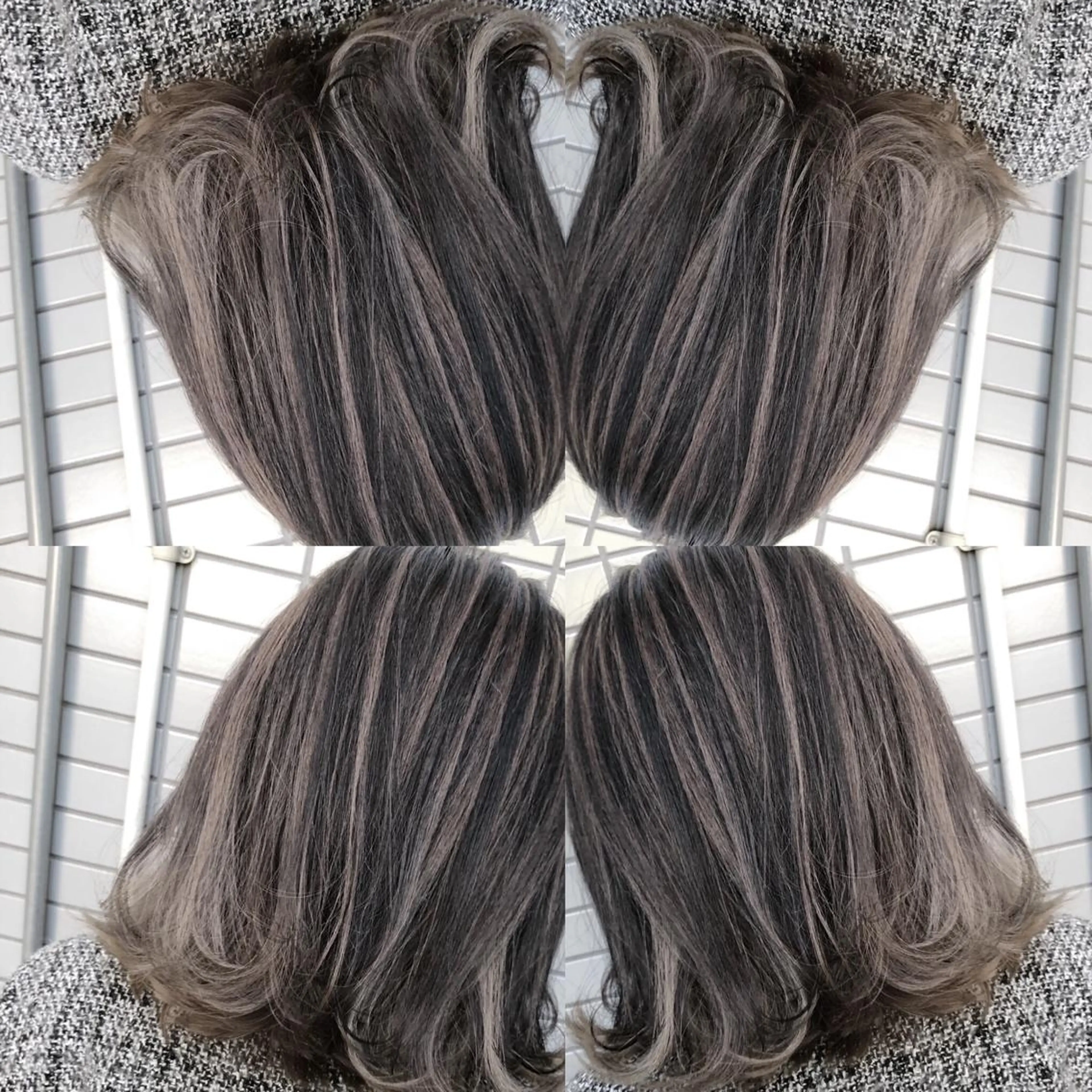 ミディアム カラー バレイヤージュ レイヤーカット ヘアカラー PSY(サイ)池袋 金田尚久🎨のヘアスタイル