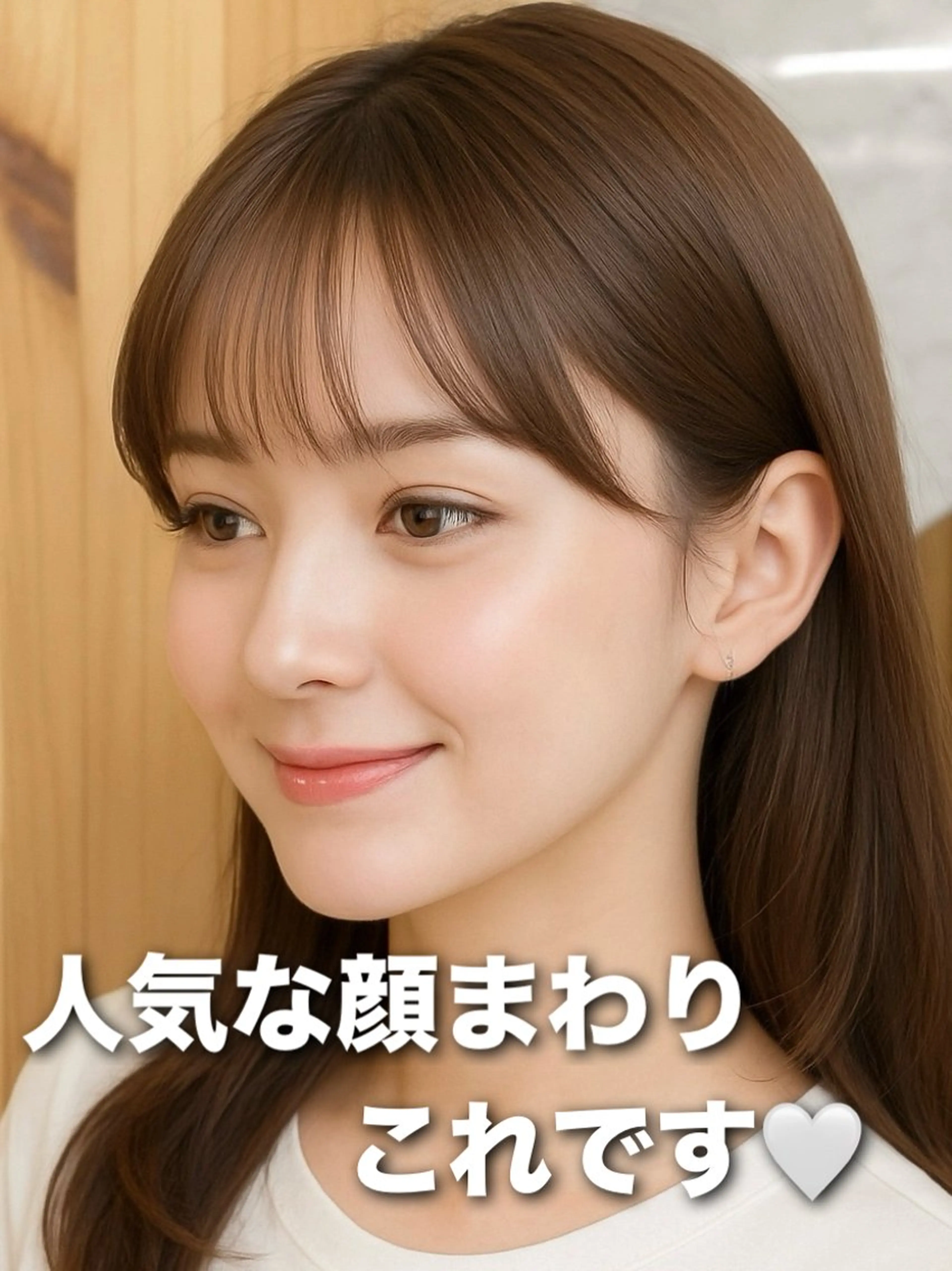 セミロング 映える顔まわり/前髪 特化 💗 ユキマのヘアスタイル