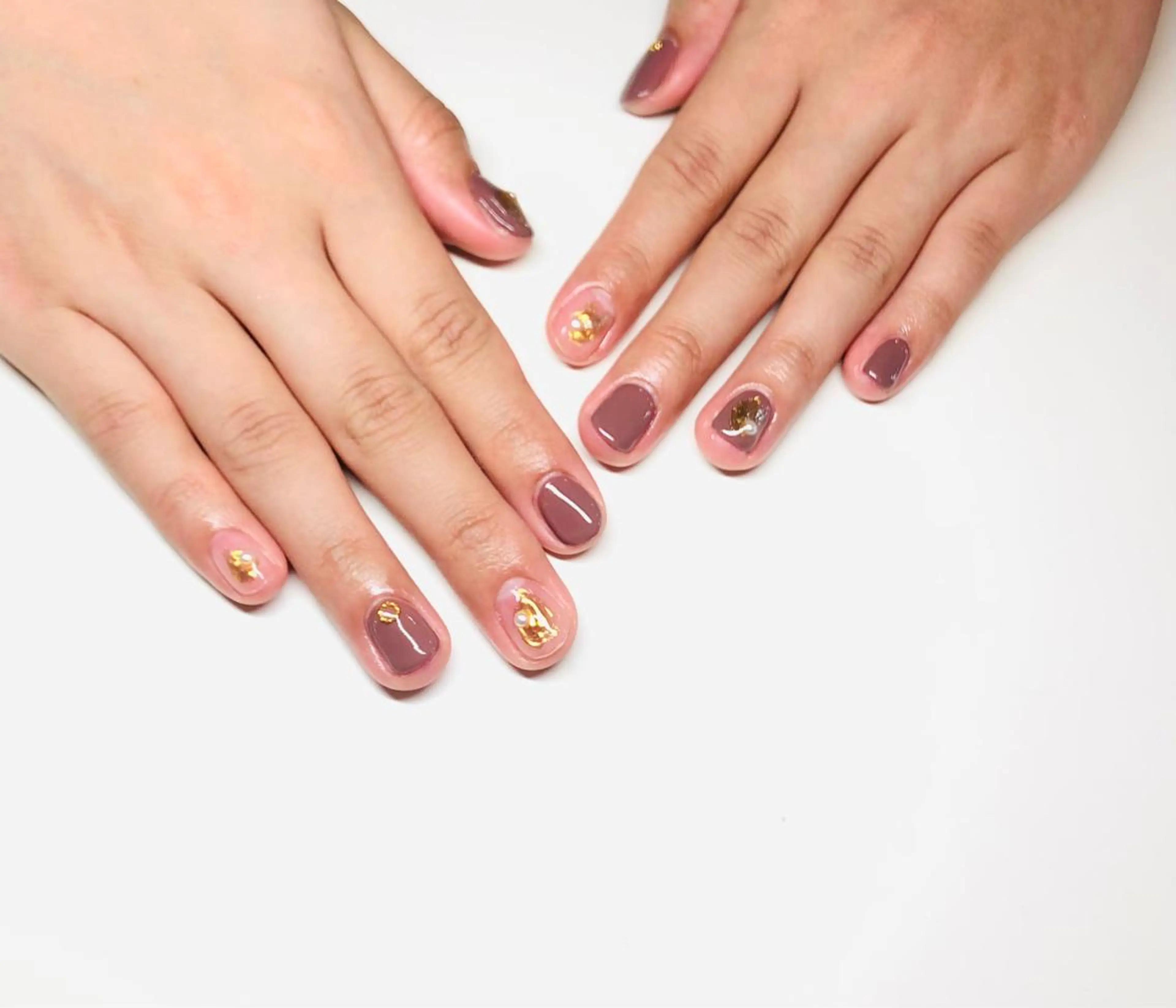 ネイル クリアネイル ワンカラーネイル いちじゅう あおいのネイルデザイン