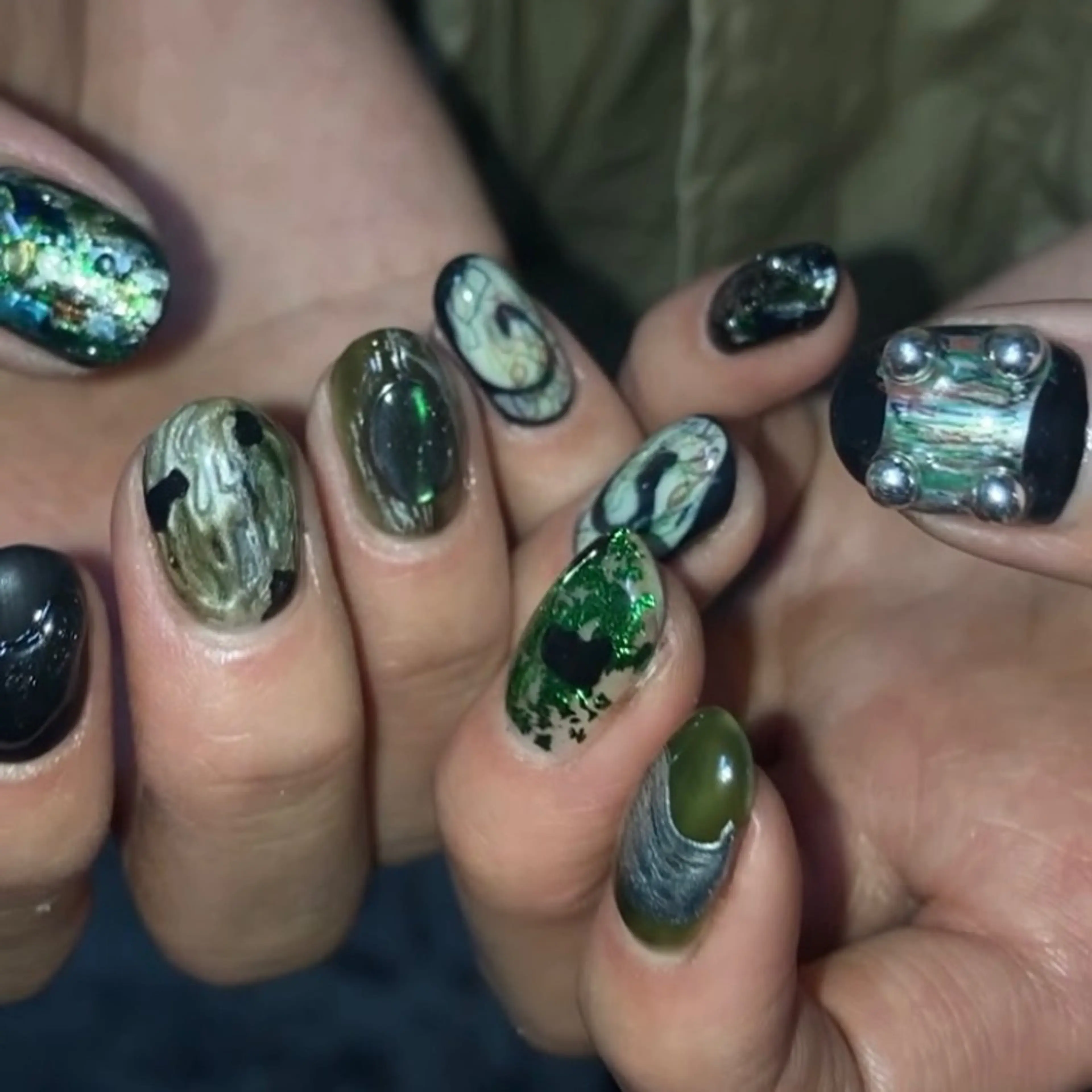 ネイル ハンドネイル フットネイル kana/モード ・グランジ໒꒱のネイルデザイン