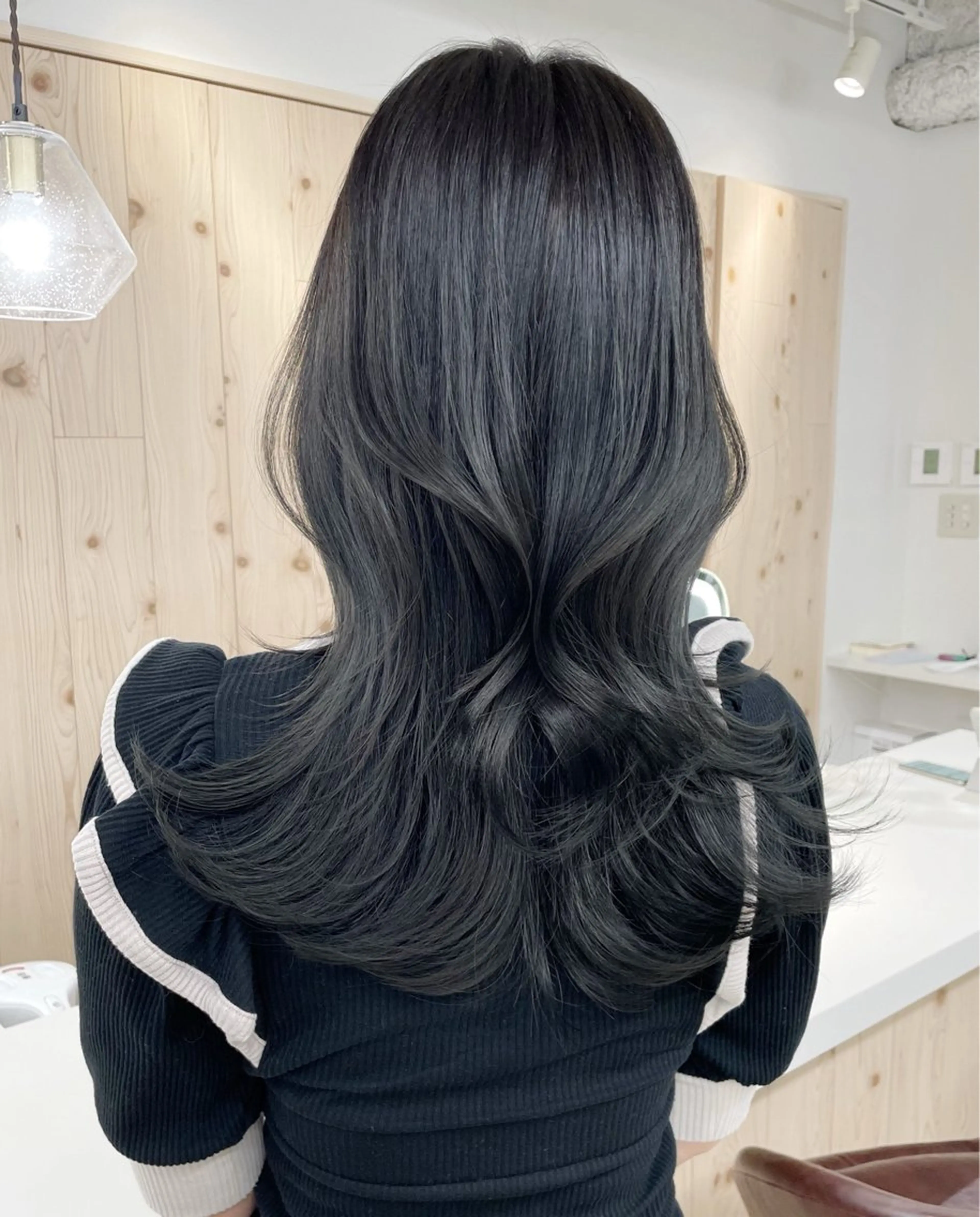 ロング カラー カット ヘアカラー トリートメント ヘアセット 新宿/韓国ヘア/ 髪質改善ストレートのヘアスタイル